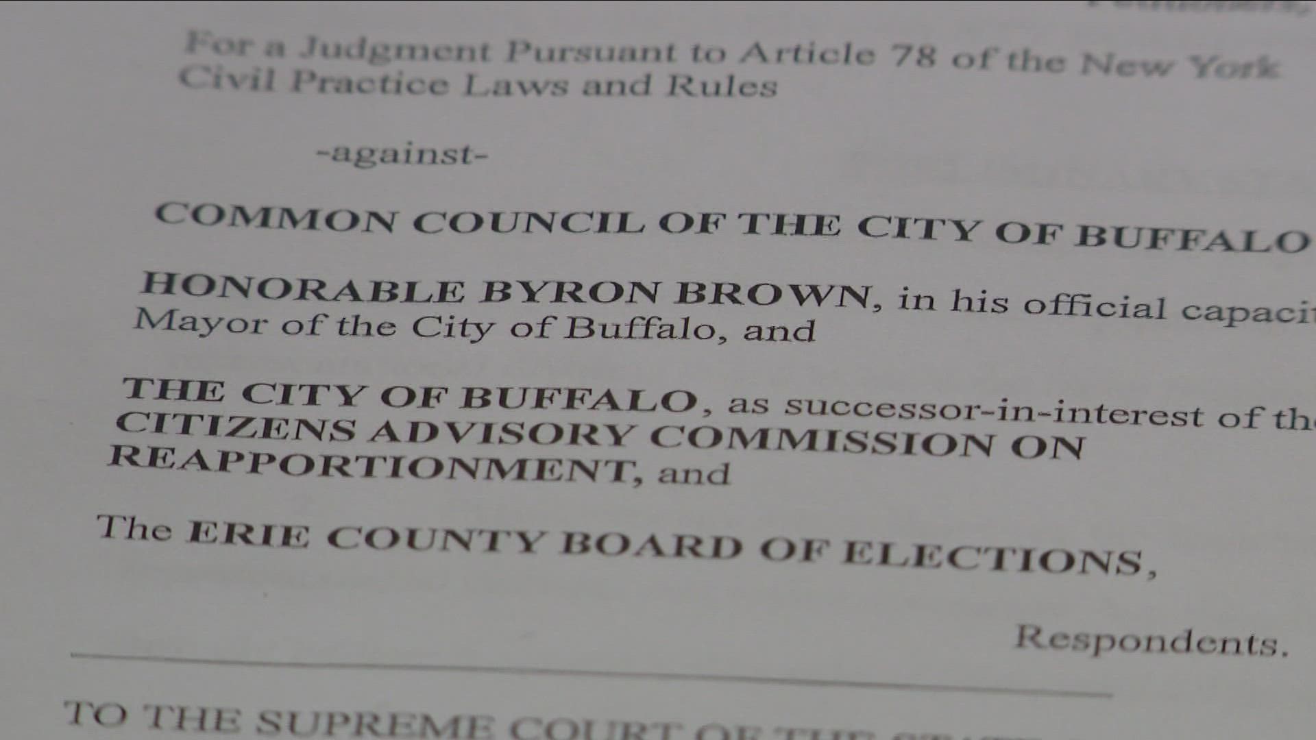 The City of Buffalo amended its response to a lawsuit over the council redistricting process and whether meetings fell under open meetings laws.