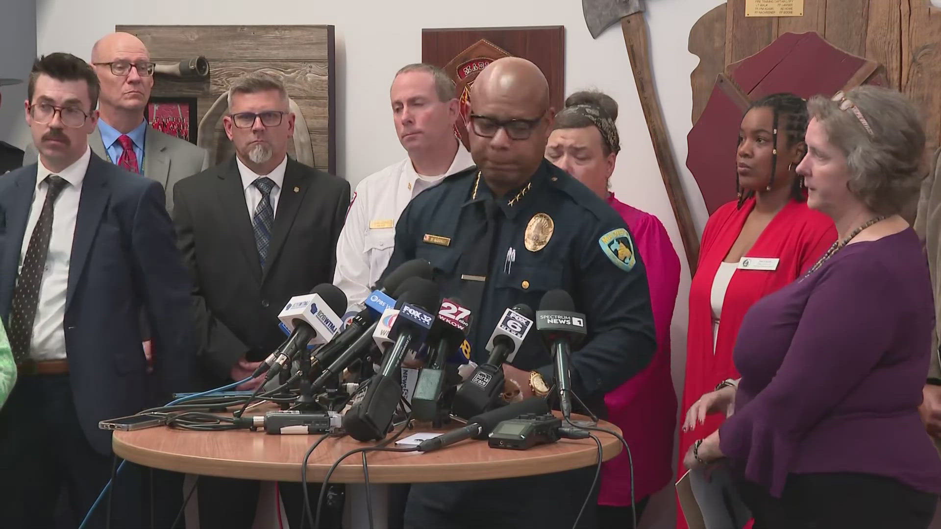 Madison Police provide update on school shooting that killed three, including the alleged gunman, and injured several others.  (NBC Newschannel)