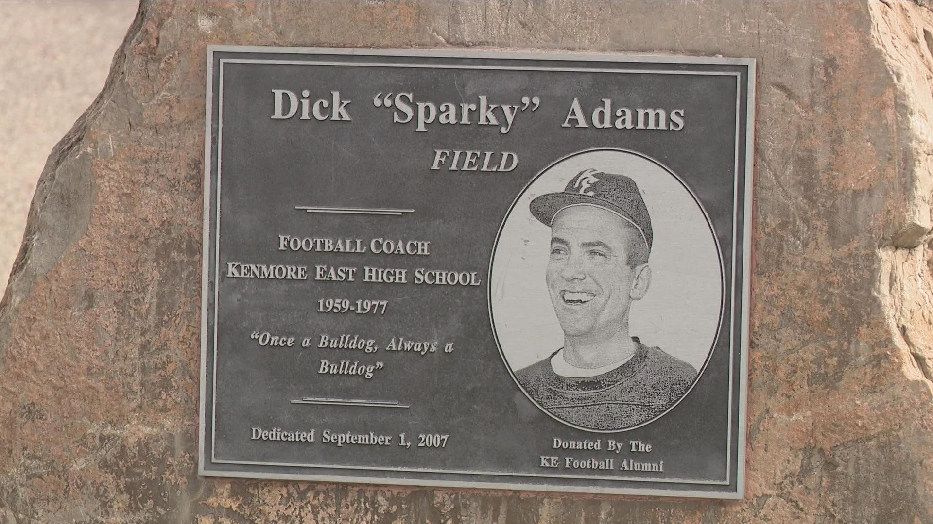 Adams was a longtime football coach for programs such as Buffalo State, the University at Buffalo, Canisius College, and Kenmore East High School.