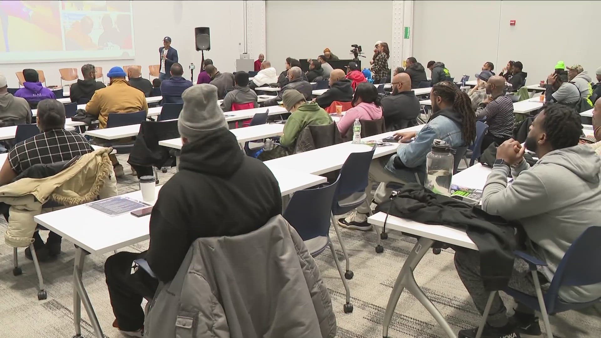 Over 100 black men and their sons attended the workshop "It's Okay To Not Be Okay" at the Northland Workforce Training Center on Saturday.