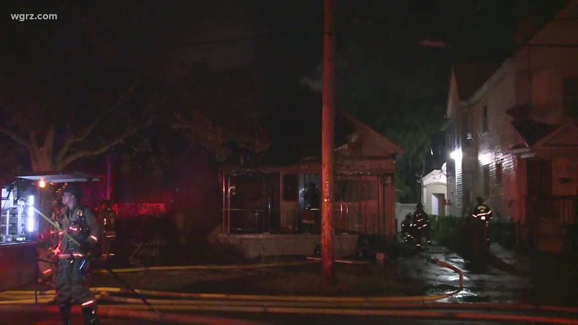 3 houses catch fire on Buffalo's west side, 2 firefighters hospitalized