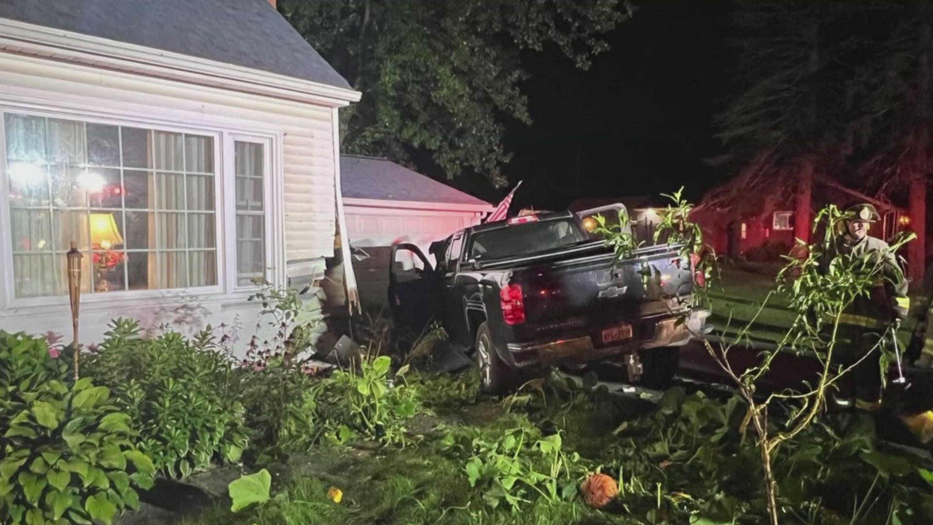 Niagara County Sheriff's report of a truck into a Newfane home early Wednesday 9/11/24