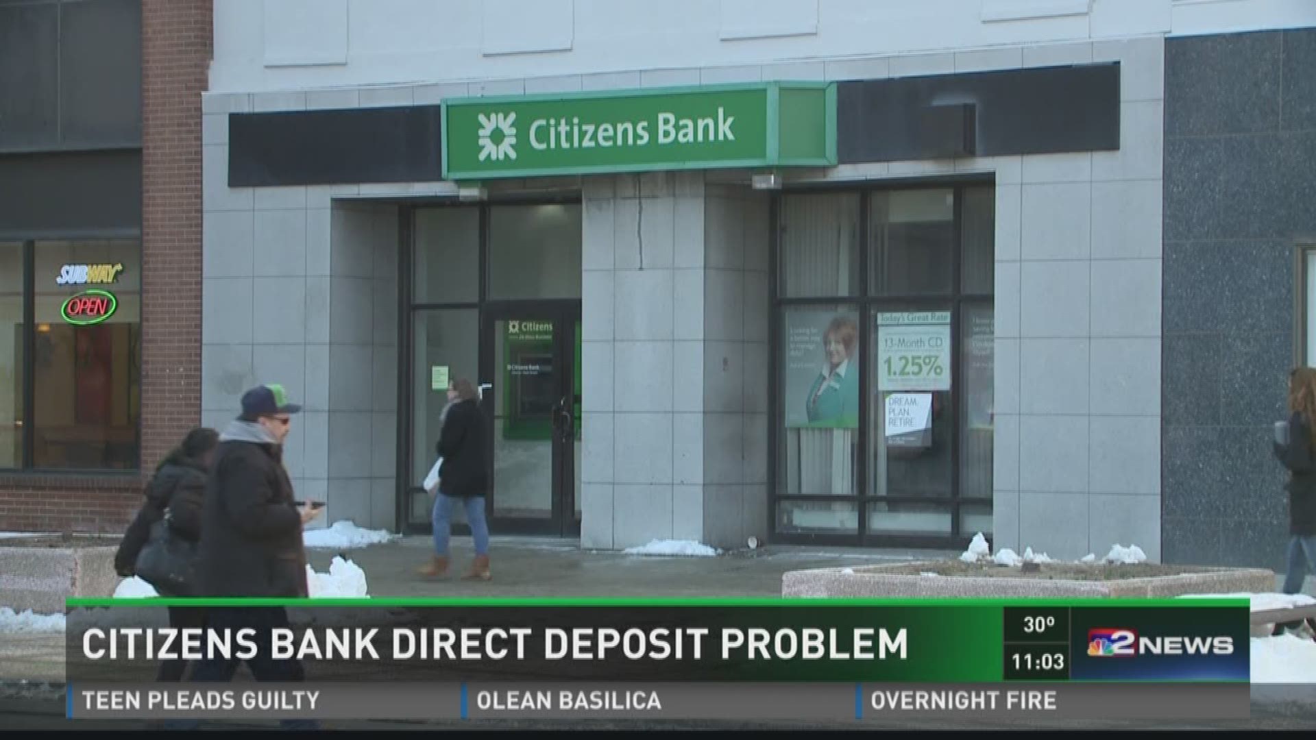 Citizens Bank direct deposit problem