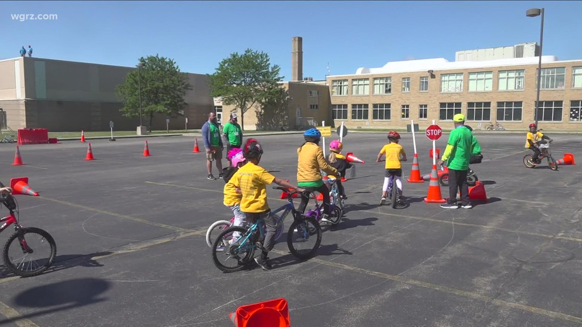 Bicycle rodeos teaching bike safety for kids