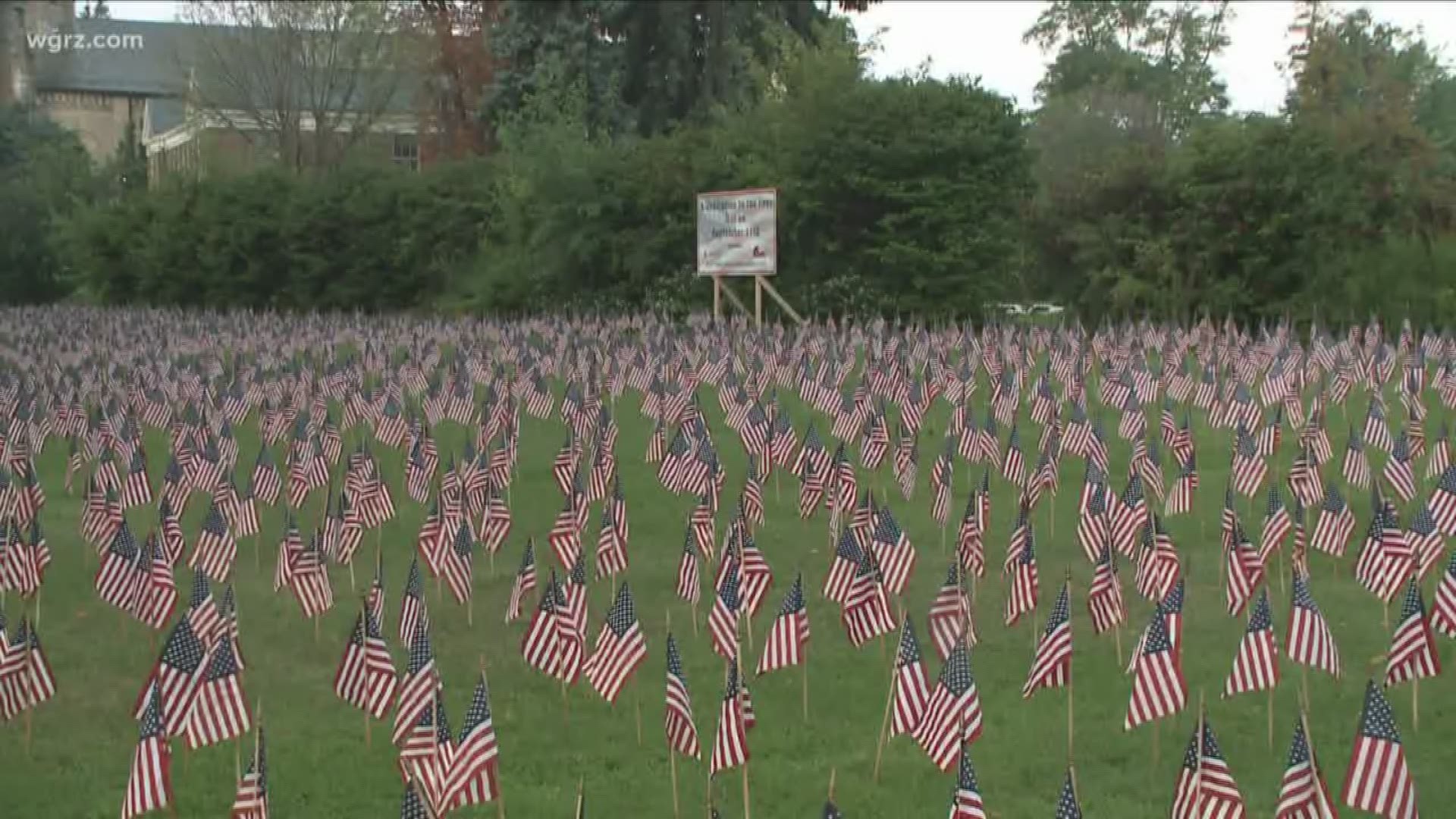Three thousand flags on your front lawn. All of them represent a victim who lost his or her life 18 years ago.
