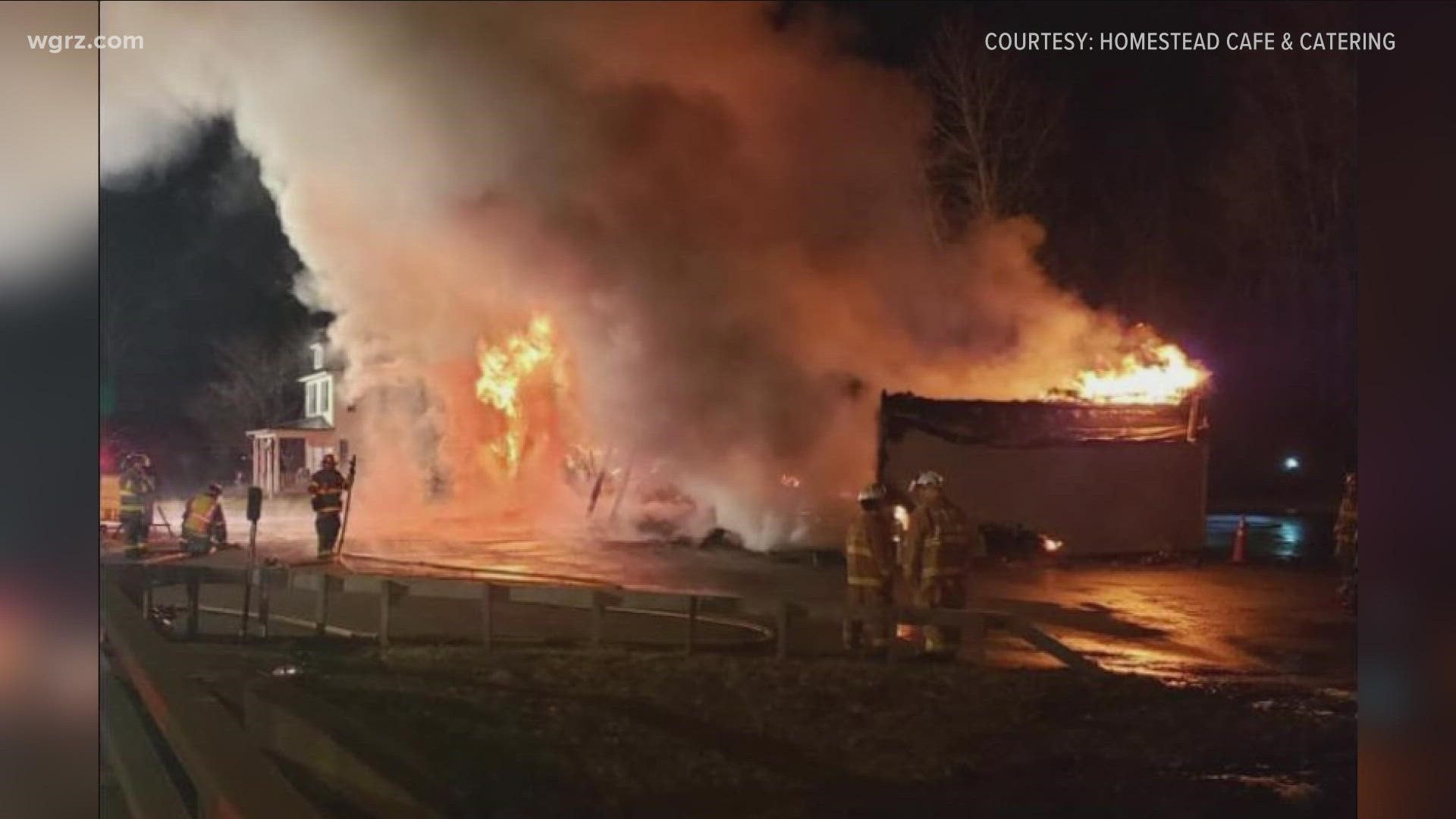 A devastating fire destroyed the Homestead Cafe & Catering around 2:15am. The cause of the fire has yet to be determined.