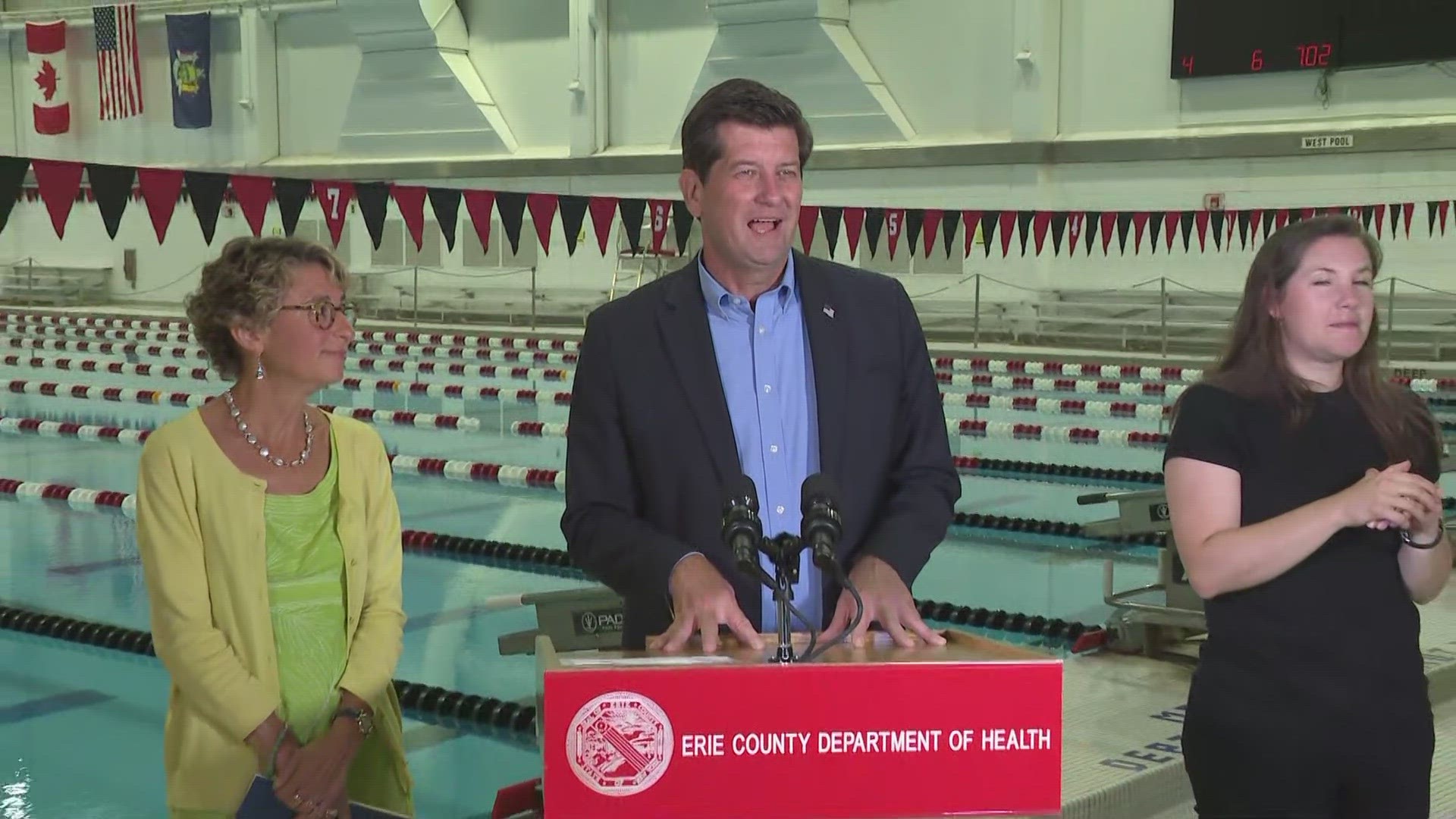 During private pool safety press conference, Mark Poloncarz explains private pool rental is illegal