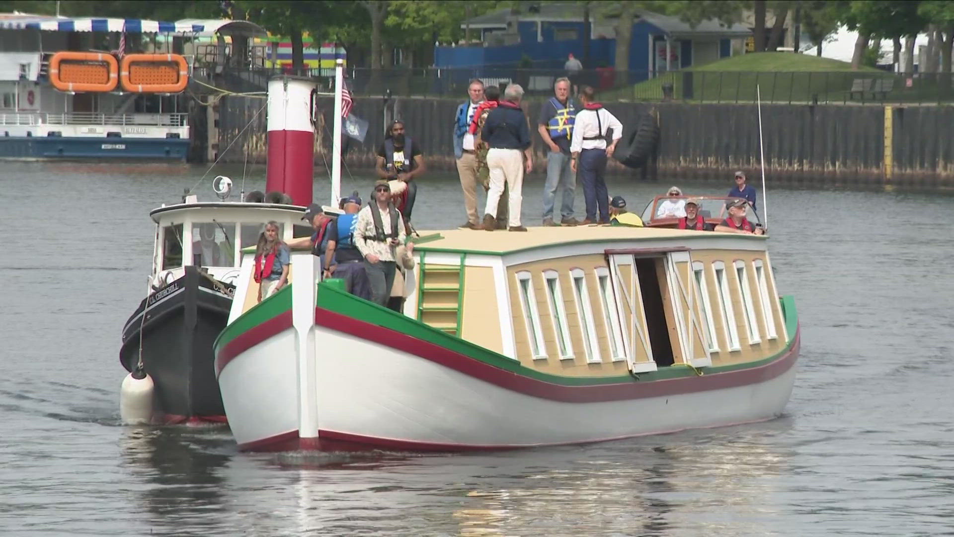 The Buffalo Maritime Center spent four years constructing the full-sized Erie Canal replica boat in the Longshed at Canalside.