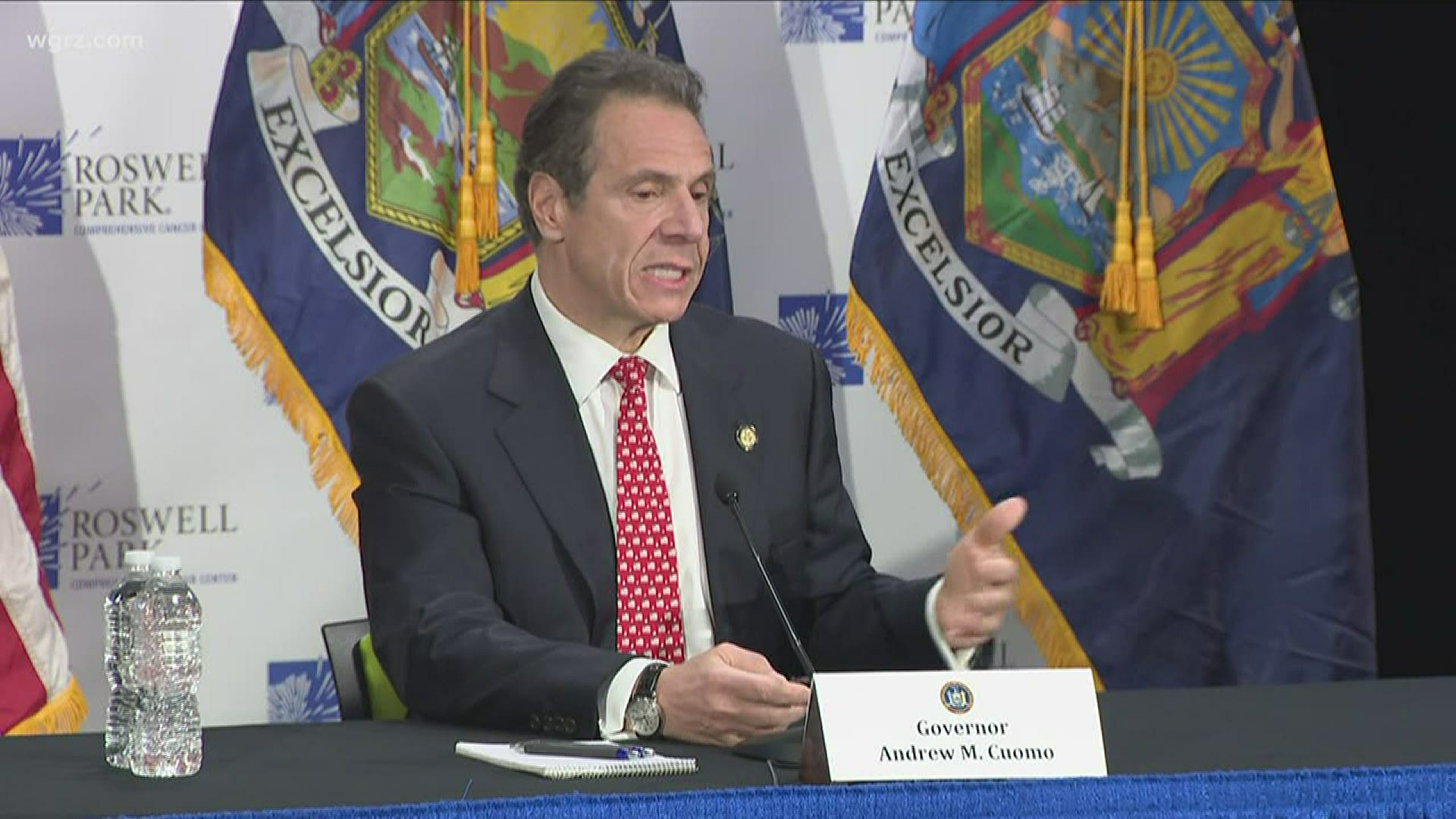 Governor Cuomo touched on a number of topics during his daily briefing here in Buffalo today.