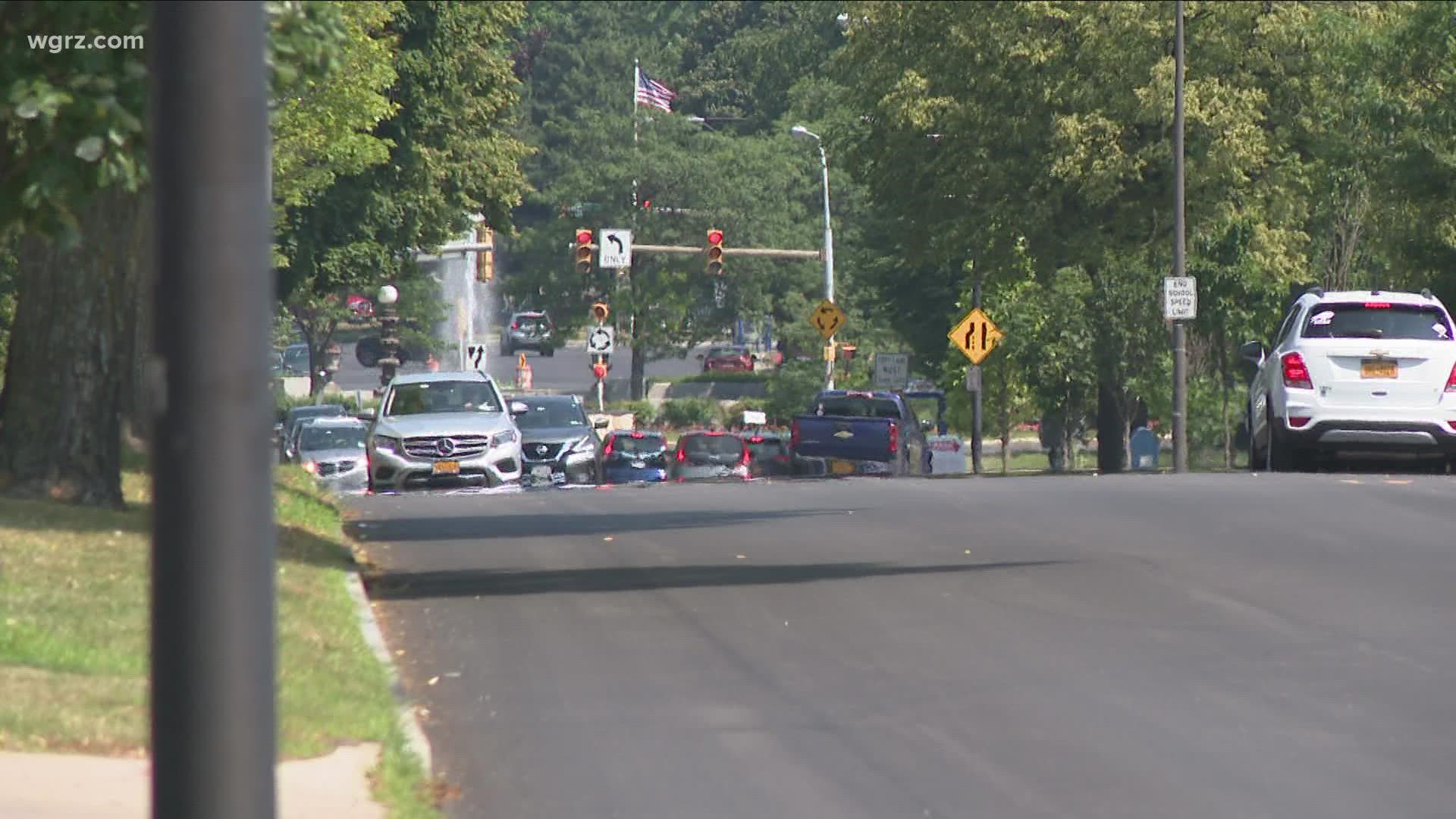 The repaving and reconfiguration of the stretch of Delaware Avenue in Buffalo between North and Forest streets is expected to be done in the next couple of weeks.