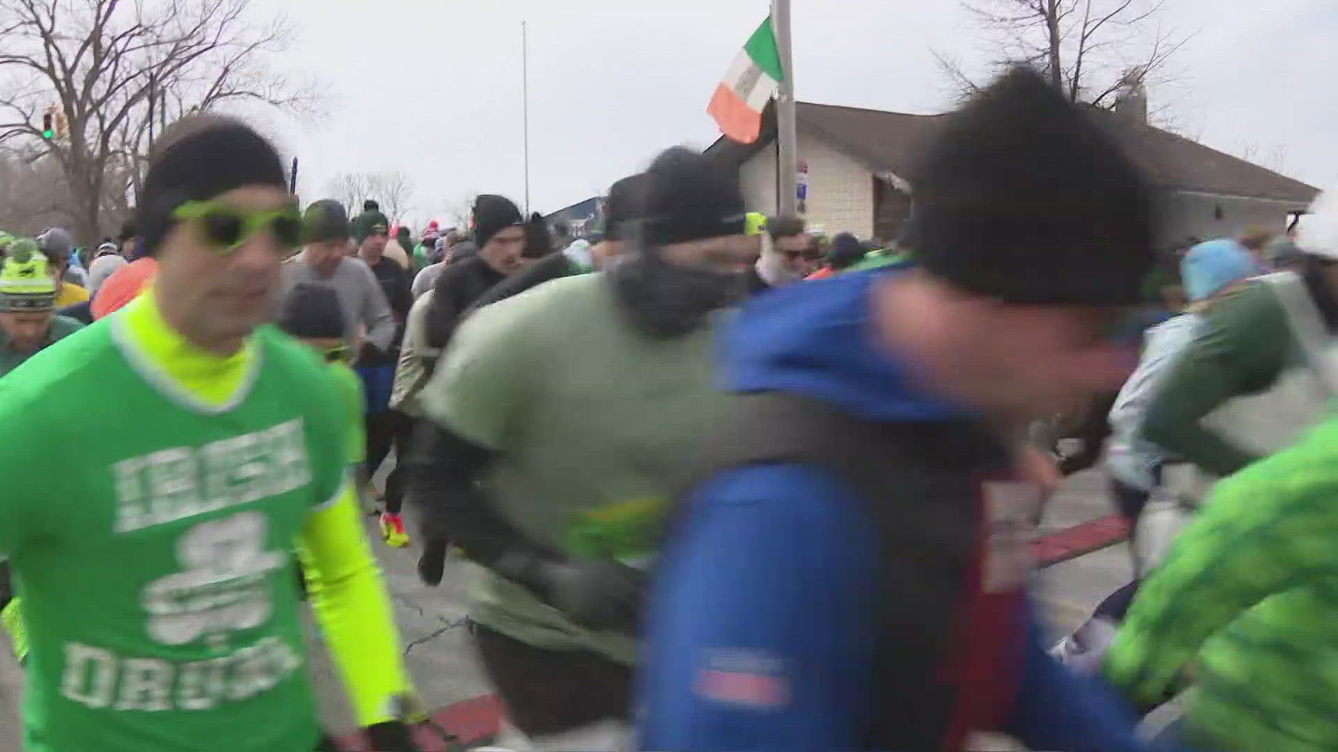 More than 4,000 runners were expected to participate Saturday's 8K, which started at noon at the Old First Ward Community Center.