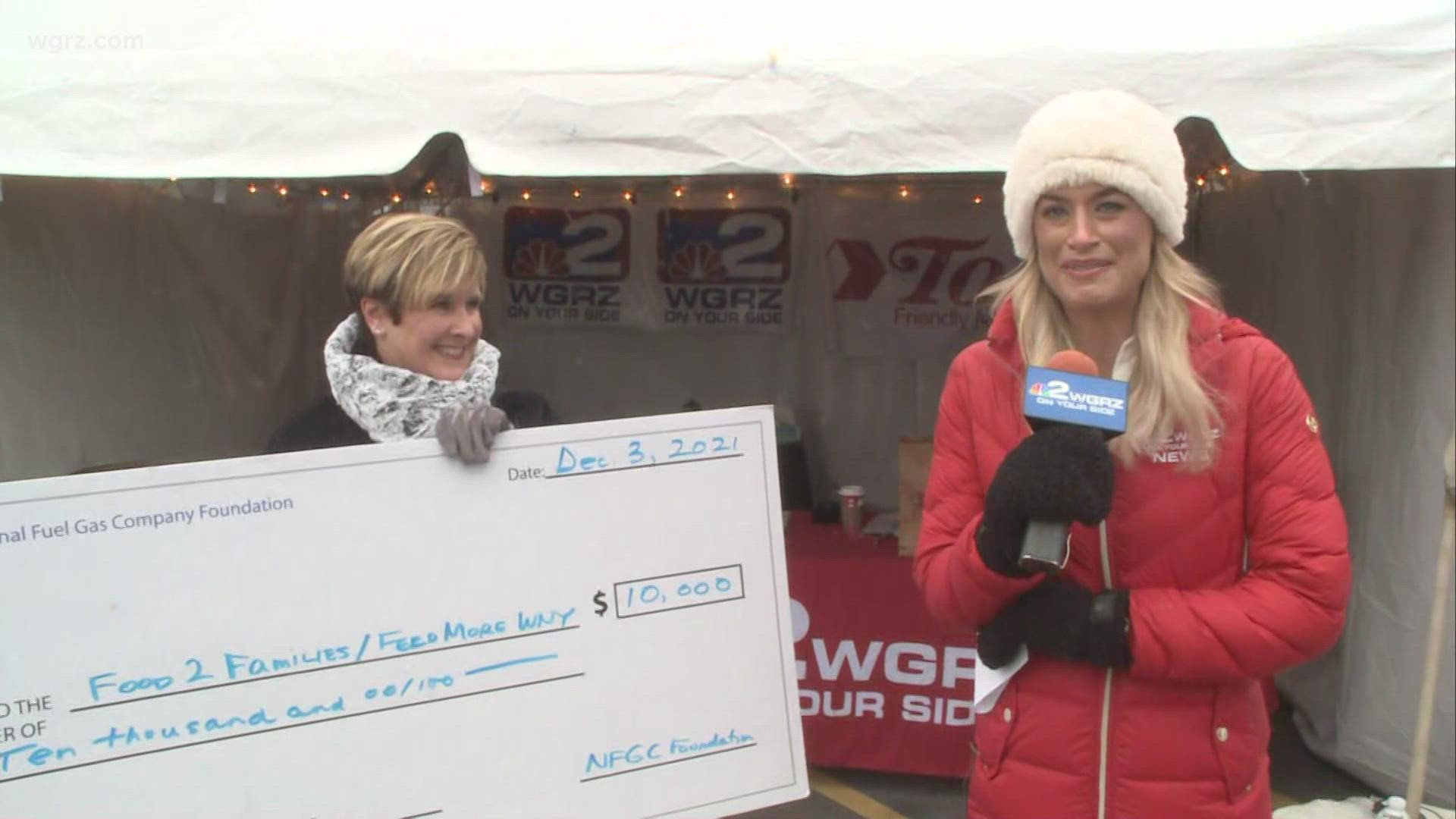 National Fuel just donated $10,000 to the food  2 families food drive.
