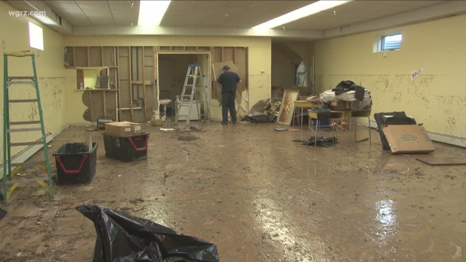 12" Water Main Broke, Auditorium Flooded