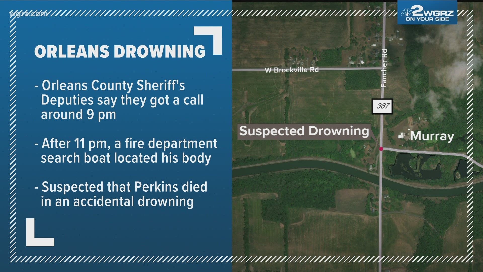 Orleans County Sheriff's Deputies say they got a call around 9 pm about a man in the water yelling for help.