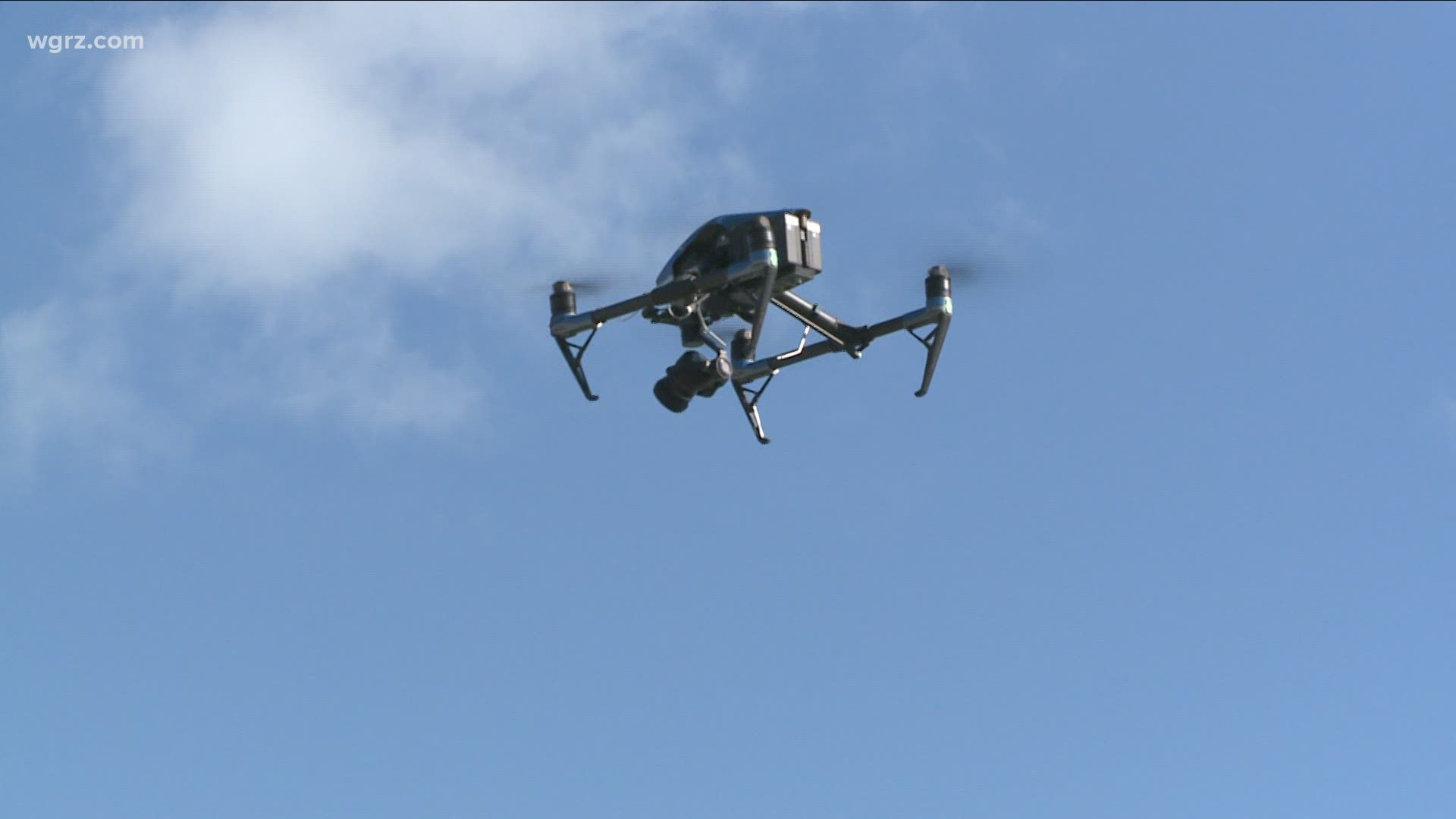 Right now in Cheektowaga drones are being used as part of an experimental partnership, to also help in the battle against COVID.