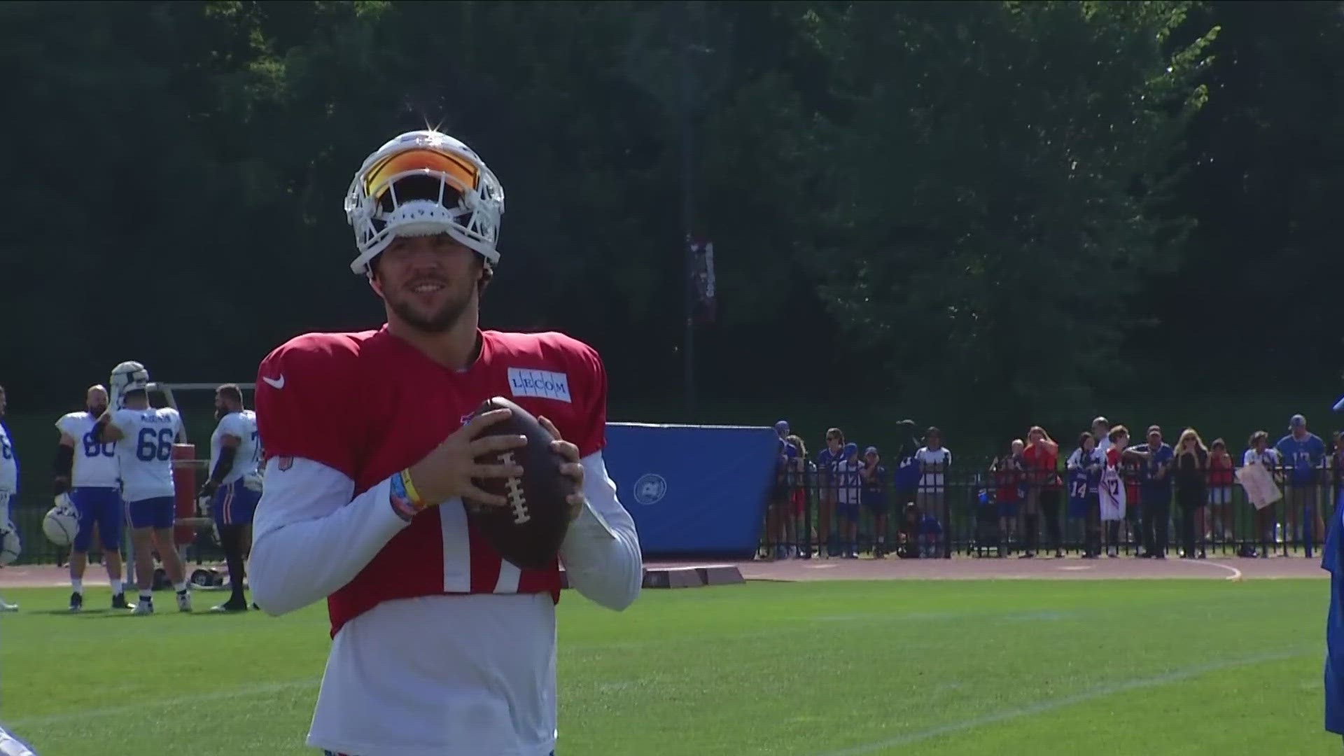 Camp Highlight: Josh Allen Pass To Gabe Davis