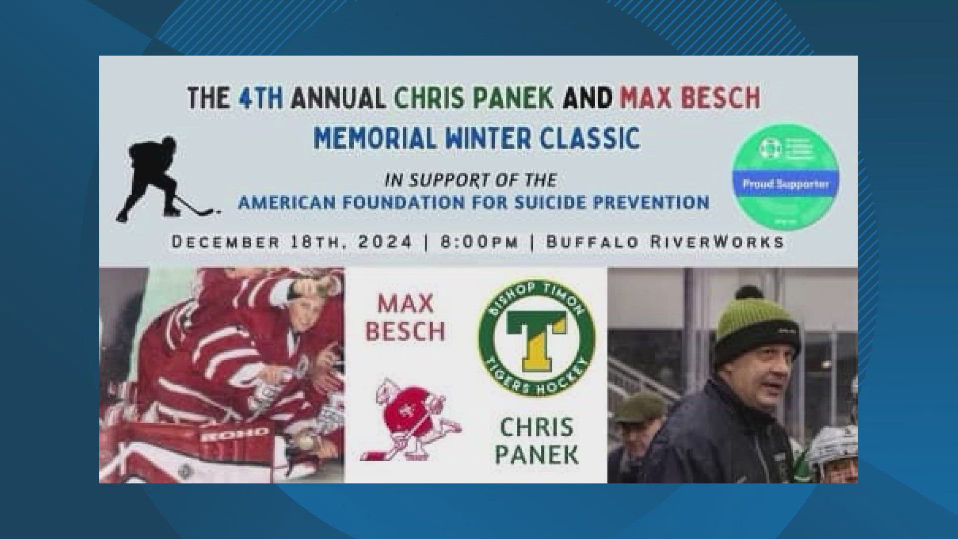 THE AMERICAN FOUNDATION FOR SUICIDE PREVENTION WILL BE AT TONIGHT'S GAME... AND ATTENDEES ARE ENCOURAGED TO HELP RAISE MONEY... IN SUPPORT OF THE ORGANIZATION