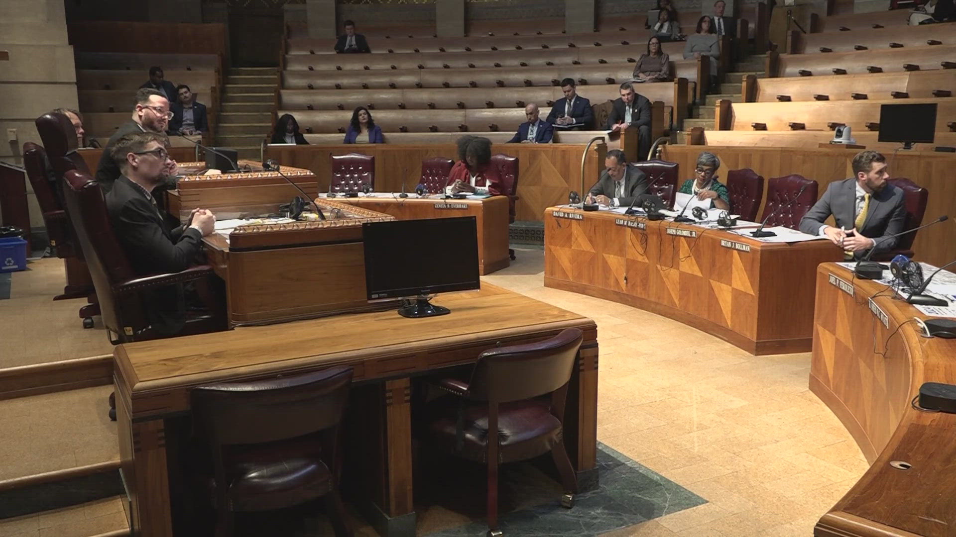 MAJORITY LEADER LEAH HALTON POPE SAYS COUNCIL LEARNED TODAY THERE ARE SOME CIVIL SERVICE POSITIONS THAT THE CITY CAN NOT GET RID OF