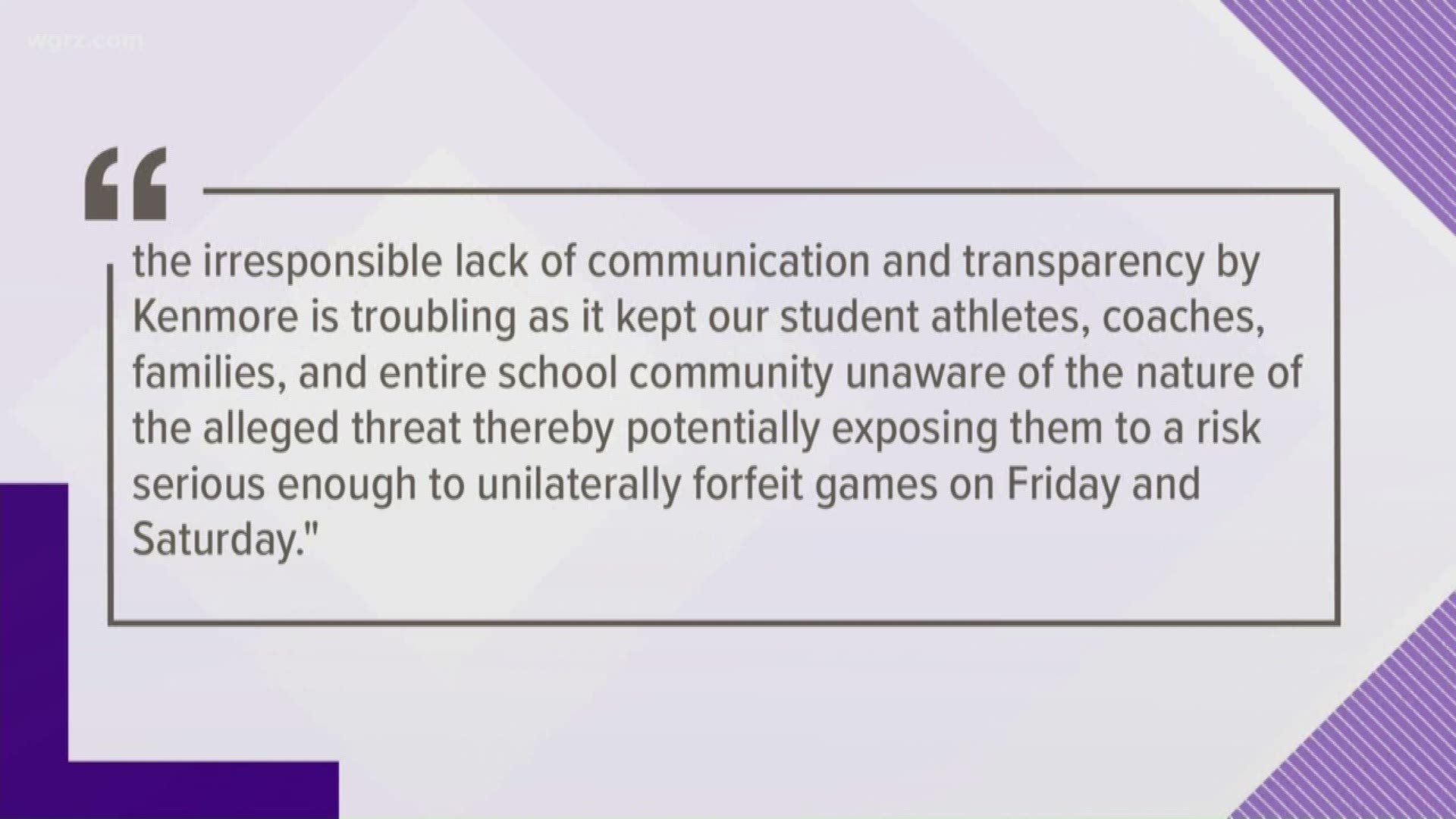 They say the idea that they unilaterally forfeited the game is false... and they're trying to reschedule it.