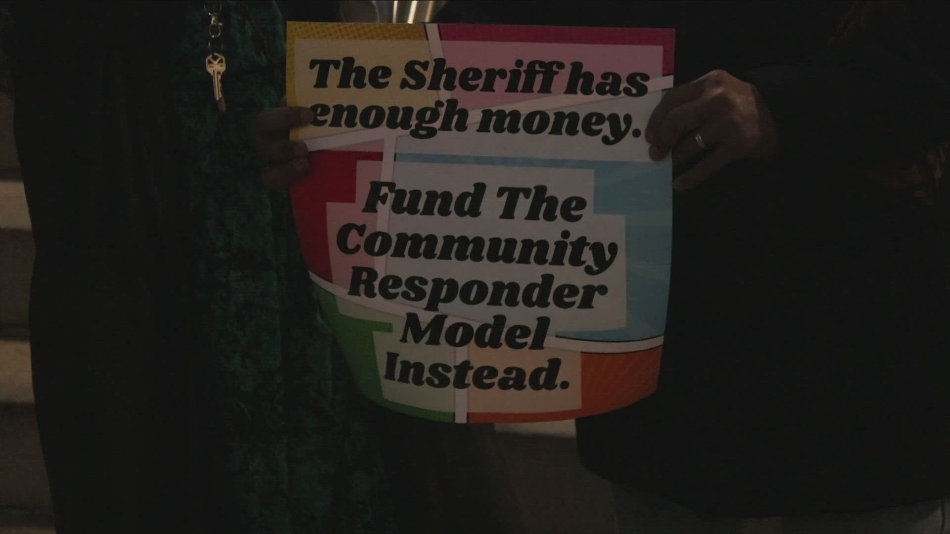 Advocates speak about their thoughts on the budget increase for the Erie County Sheriff's Office.