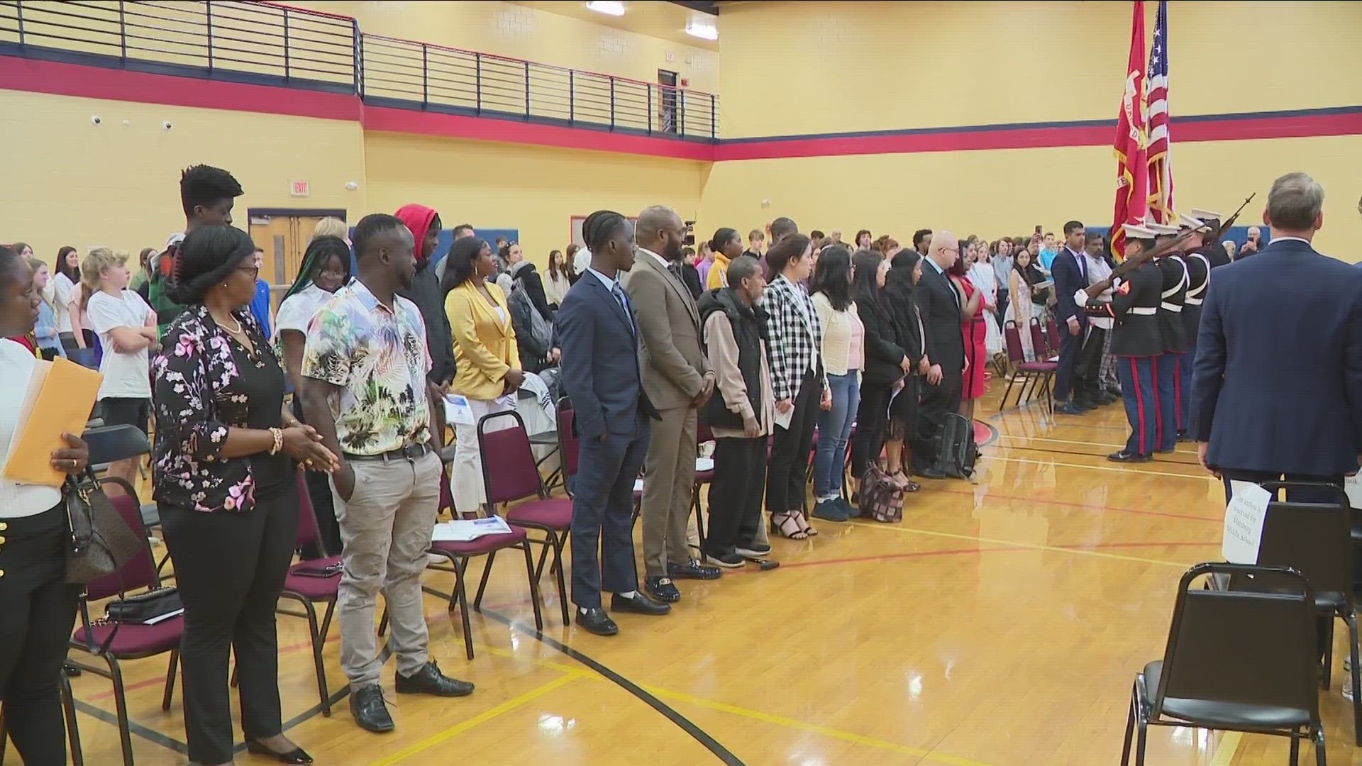 Naturalization ceremony held today at YMCA