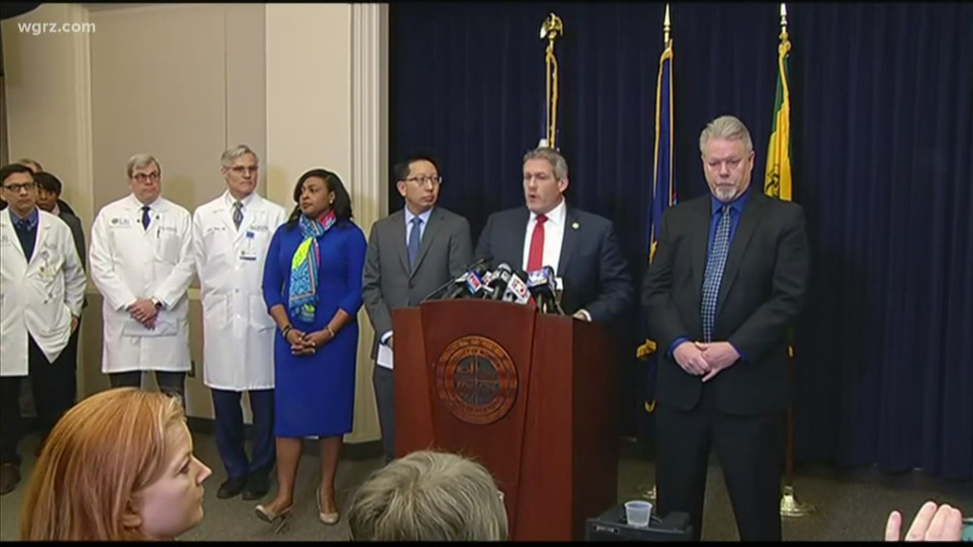 It came back positive for a man who was in Rome... flew into J-F-K airport in New York City... then took ground transportation to Rochester.