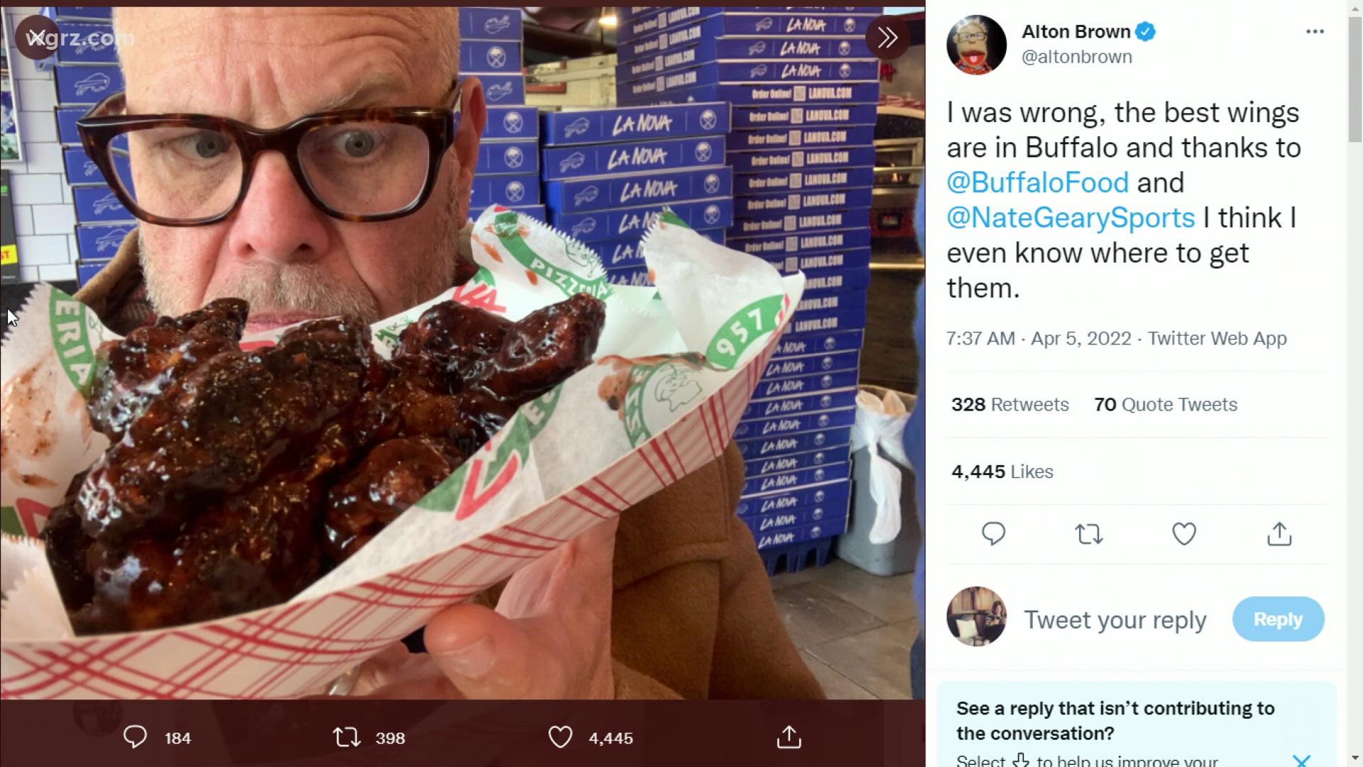 The Food Network chef returns to the Queen City to find the best wings after saying he had a 'very, very bad wing day' back in 2018.