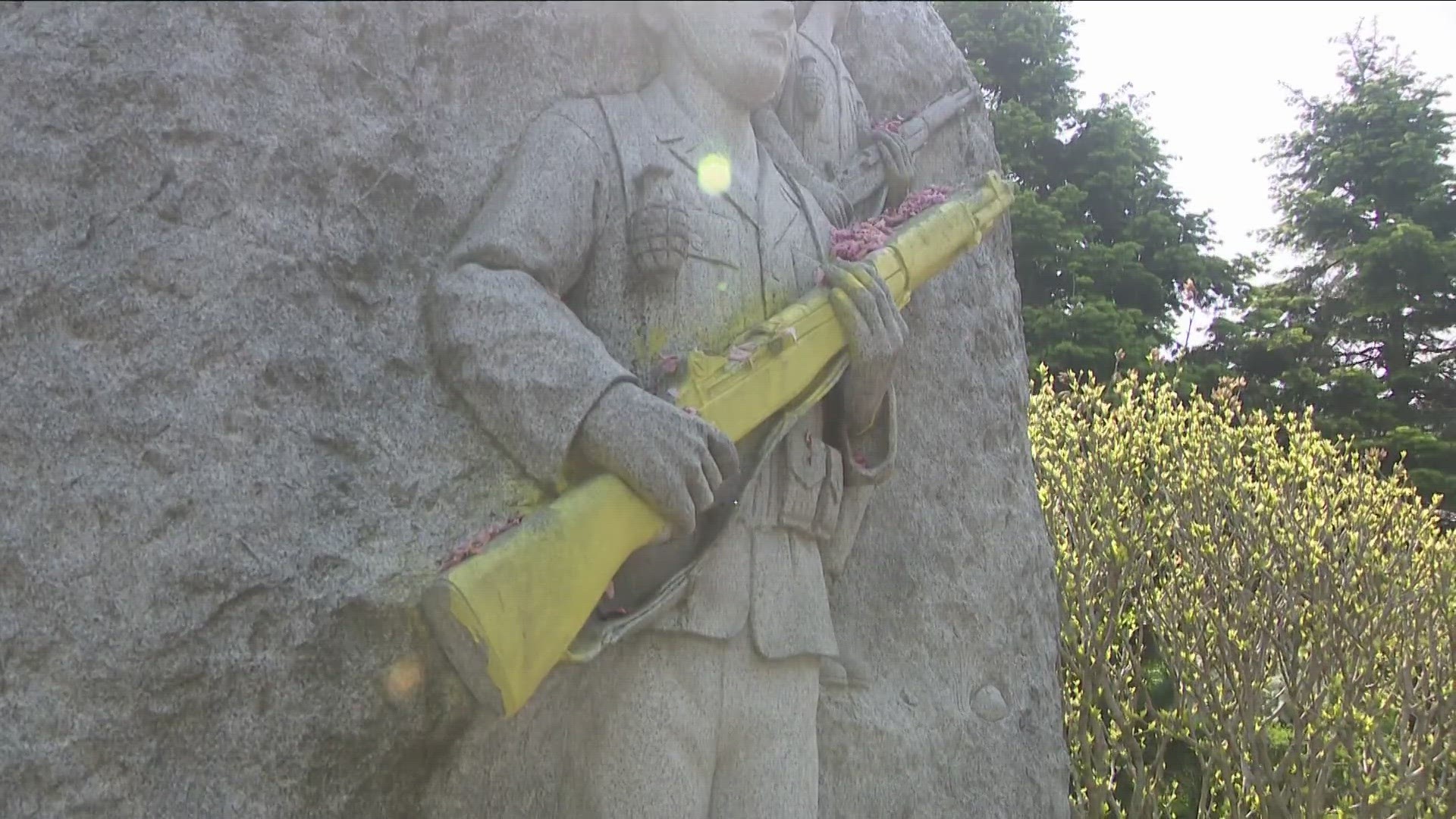 Korean War Monument vandalized at the Buffalo Naval and Military park overnight