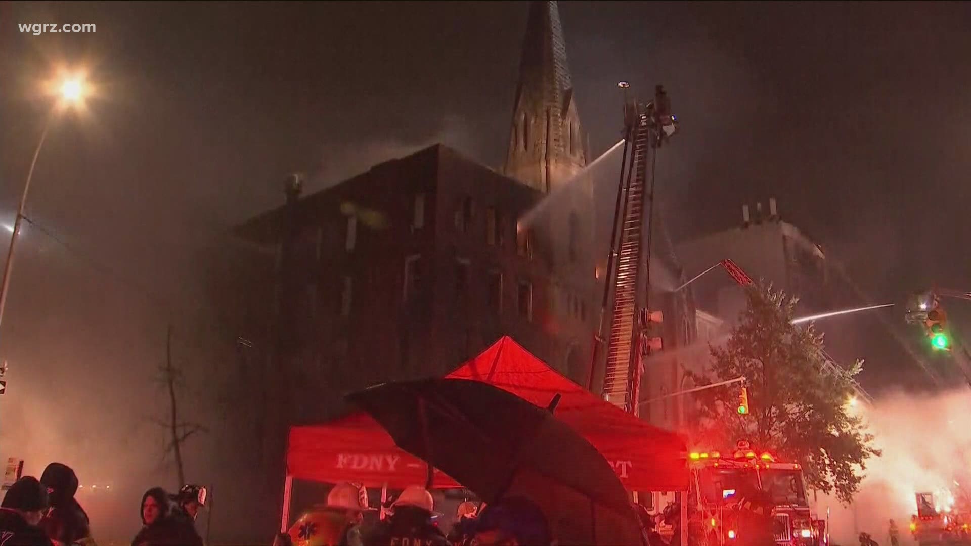 The fire tore through a vacant building early Saturday morning then spread to Middle Collegiate Church in the East Village, which was constructed in 1892.