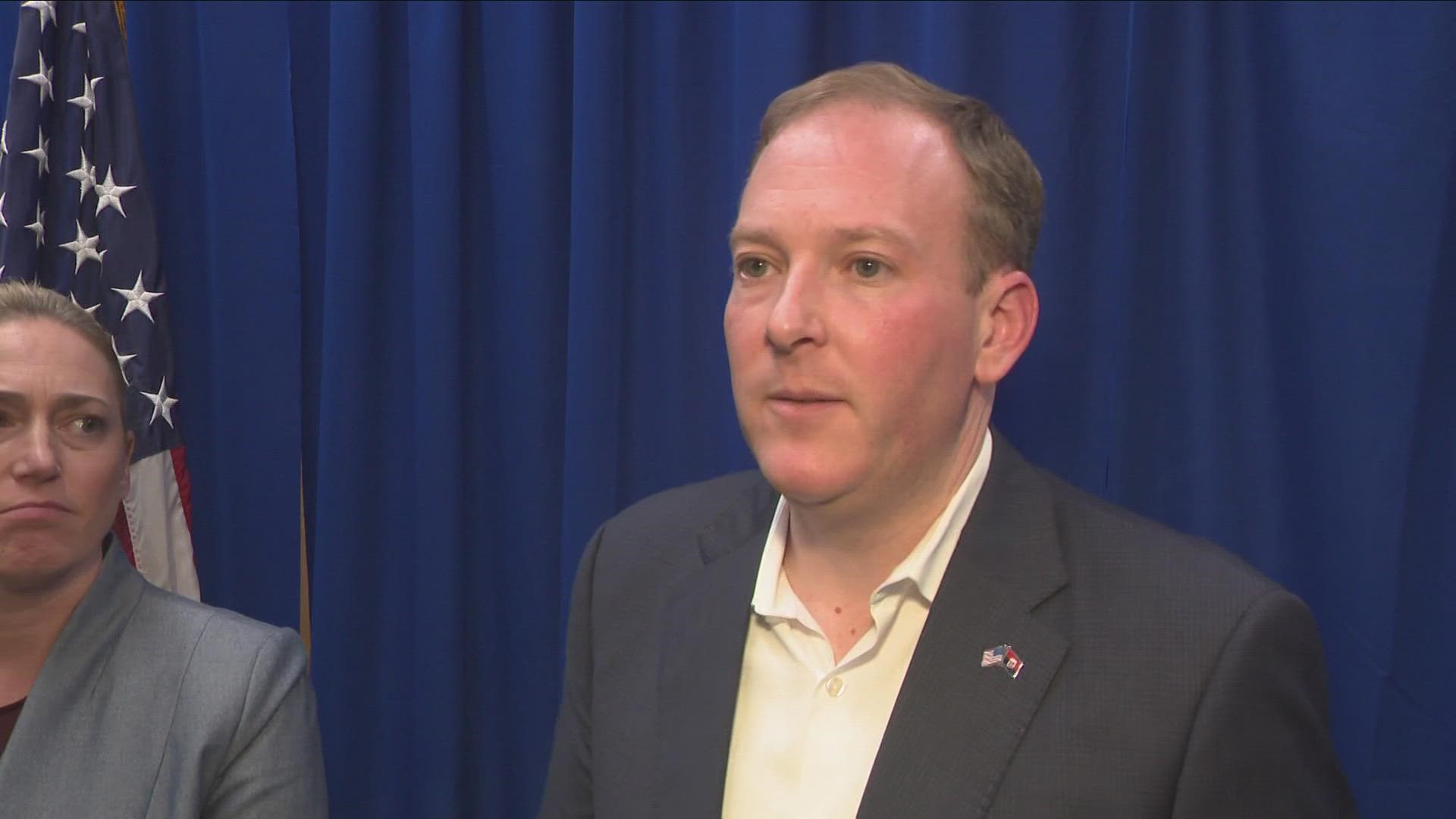 Congressman Lee Zeldin spoke out on the new stadium at a campaign event |  