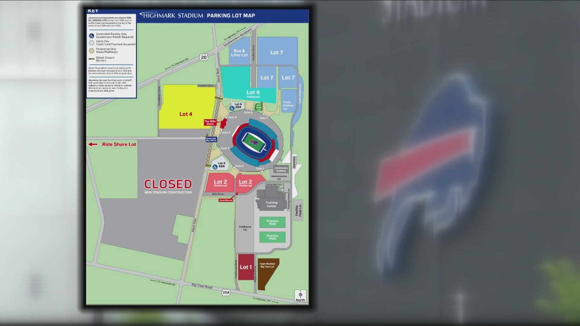 Stadium construction causes parking changes