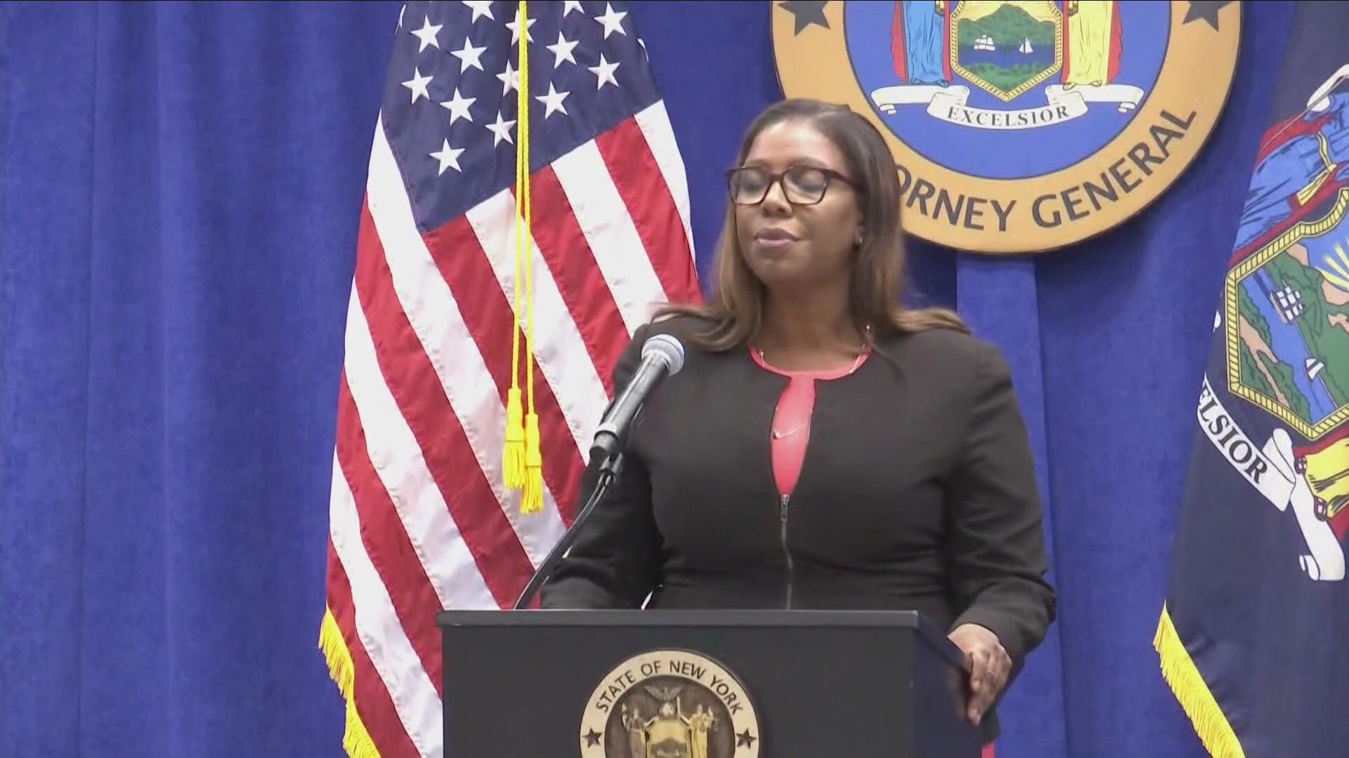A woman who accused a former top adviser to New York Attorney General Letitia James of unwanted kissing filed a lawsuit Tuesday.