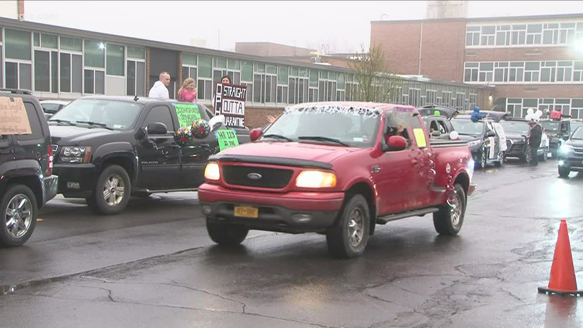 Students, parents, and members of the community all took part to show their support for the new graduating class.