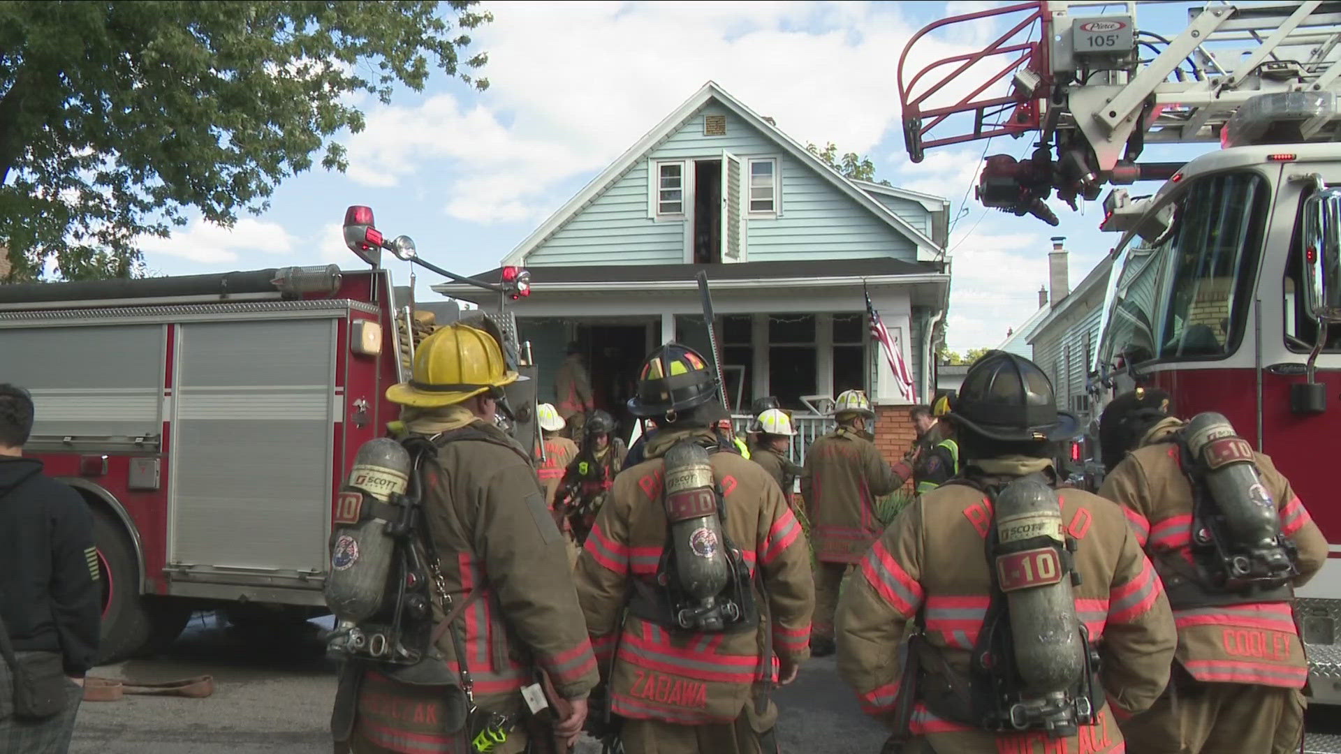 The fire started shortly before 2:30 p.m. Thursday at 227 Weiss Street, in Kaisertown.