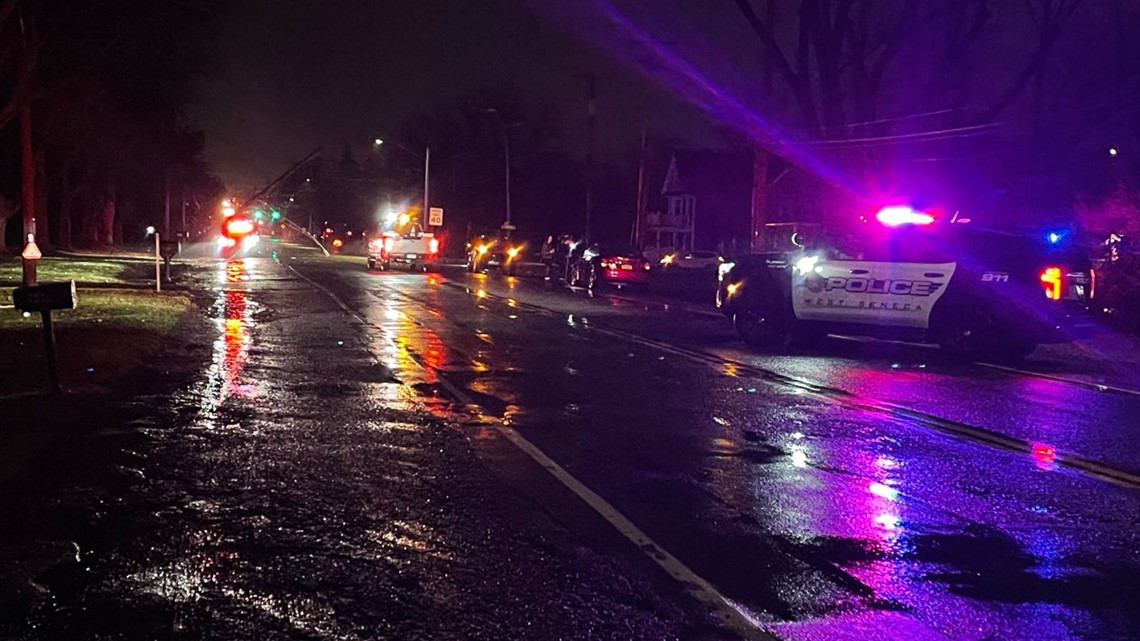 Accident involving a truck, utility pole prompts road closure in West