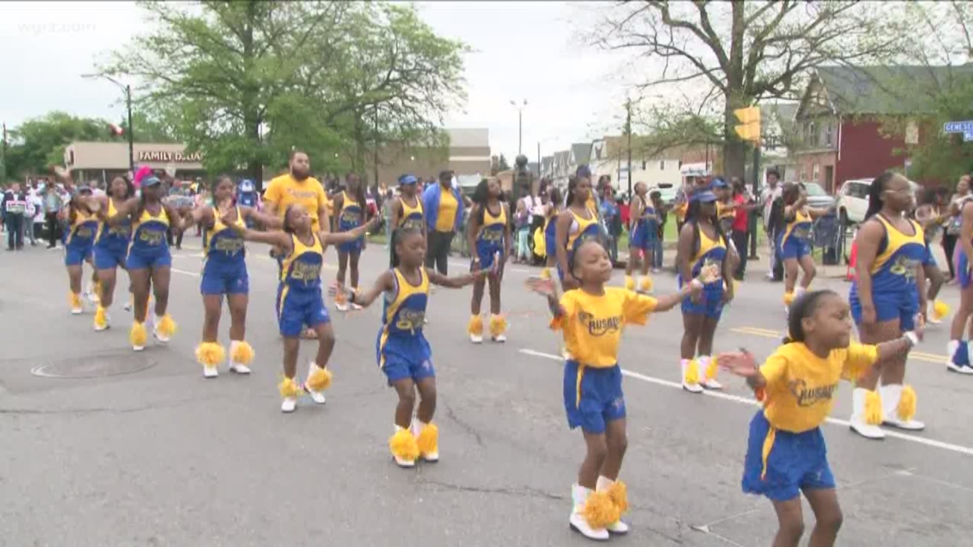 44 years of the Juneteenth festival celebrating African American Culture in Buffalo. Today's Festival kicked off with a parade down Genesee St. The streets lined with people of all ages watching.
