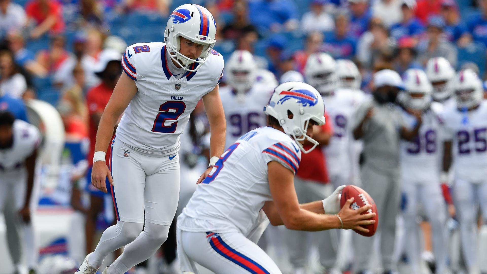 Kicker could be added to the list of positions the Bills need to evaluate as the roster must be trimmed to 53 players by Tuesday afternoon.