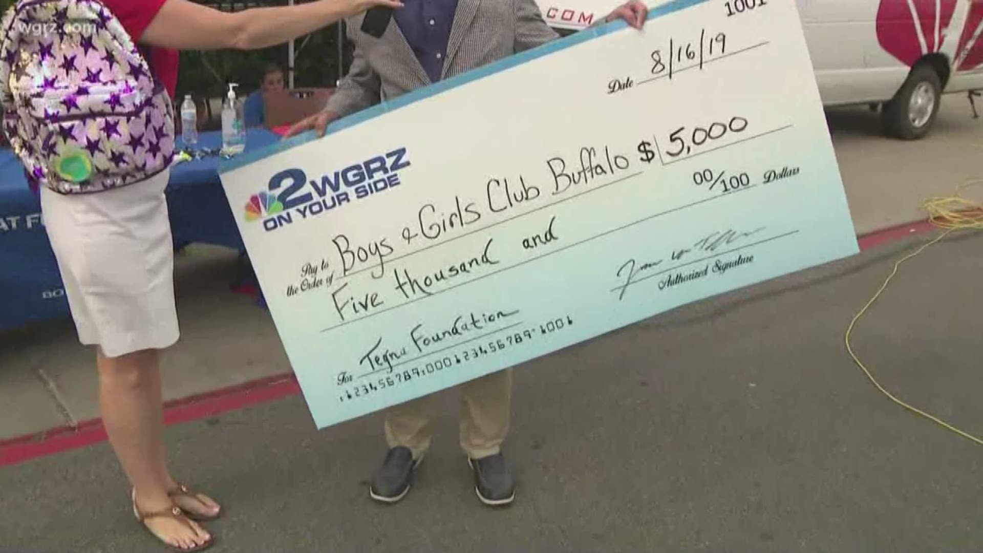 Channel 2 Donates $5000.00 to the Boys And Girls Club Of Buffalo