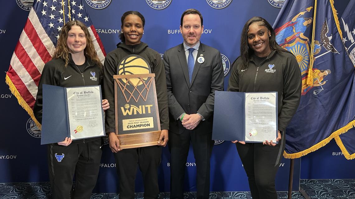 UB women's basketball team celebrated by city officials