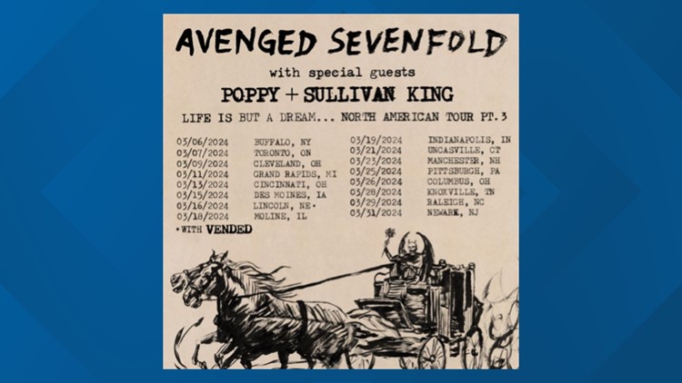 Avenged Sevenfold tour 2024 coming to Buffalo