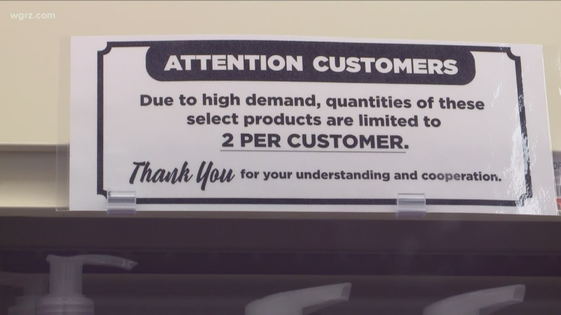 Stores like Tops have posted signs limiting customers to only buying two. 
Wegman's has done the same.