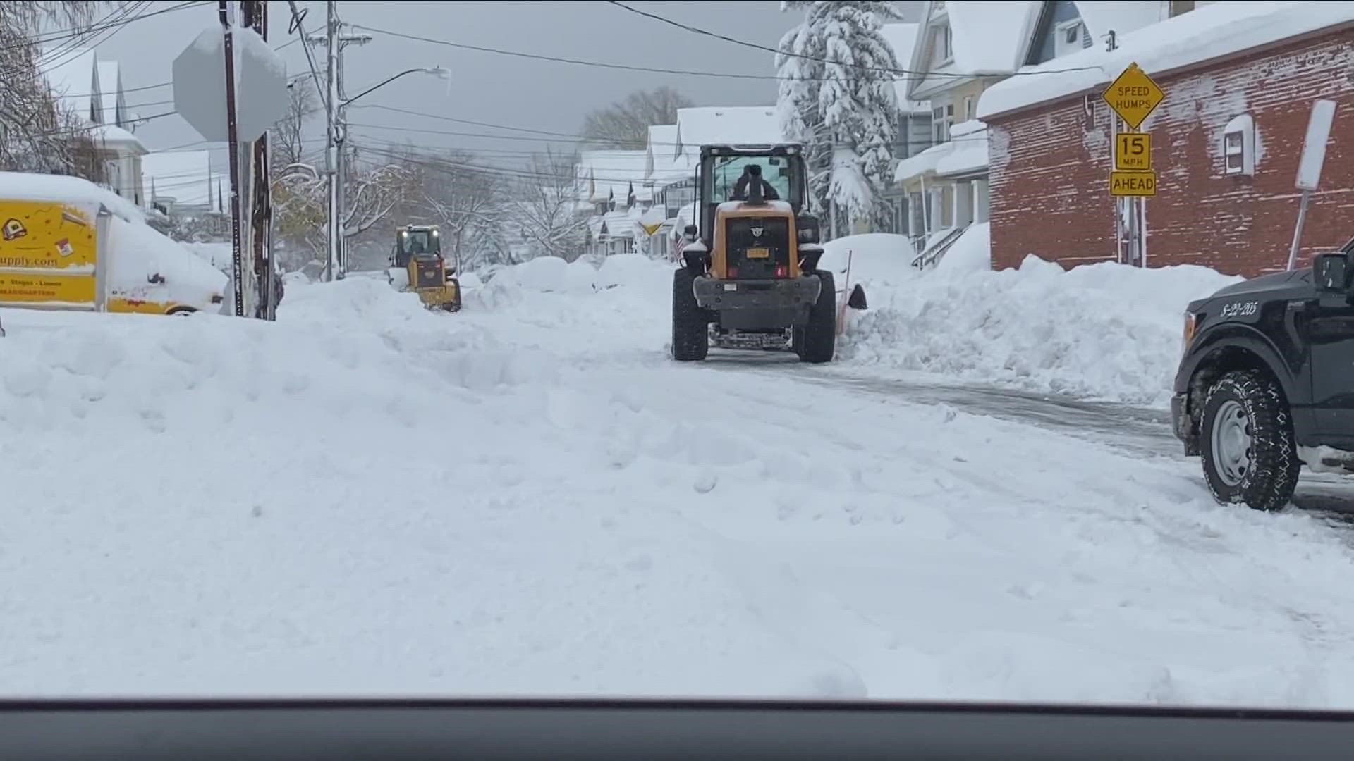 The travel ban is allowing plows to get to the main, secondary, and residential streets, using the city's new snow removal plan.