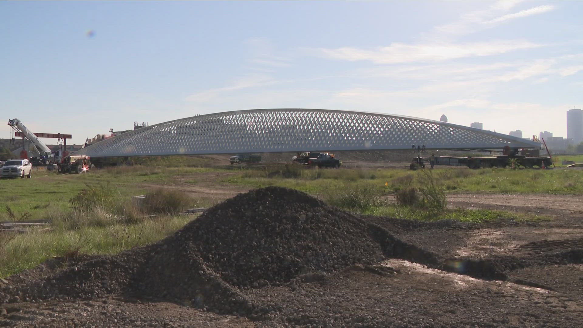 Drivers should expect detours as crews work to install the new pedestrian bridge spanning the highway.