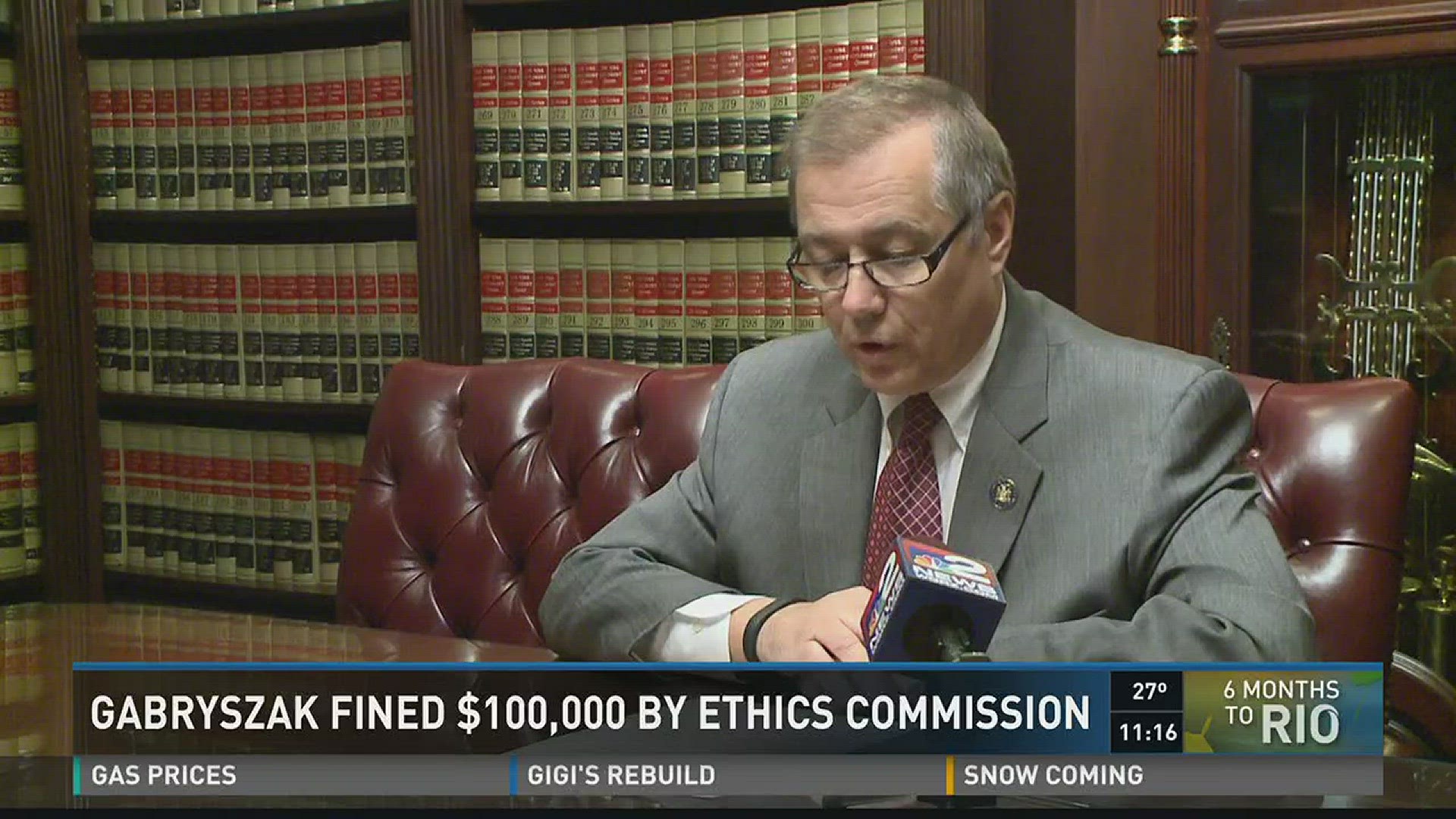 GABRYSZAK FINED $100,000 BY ETHICS COMMISSION