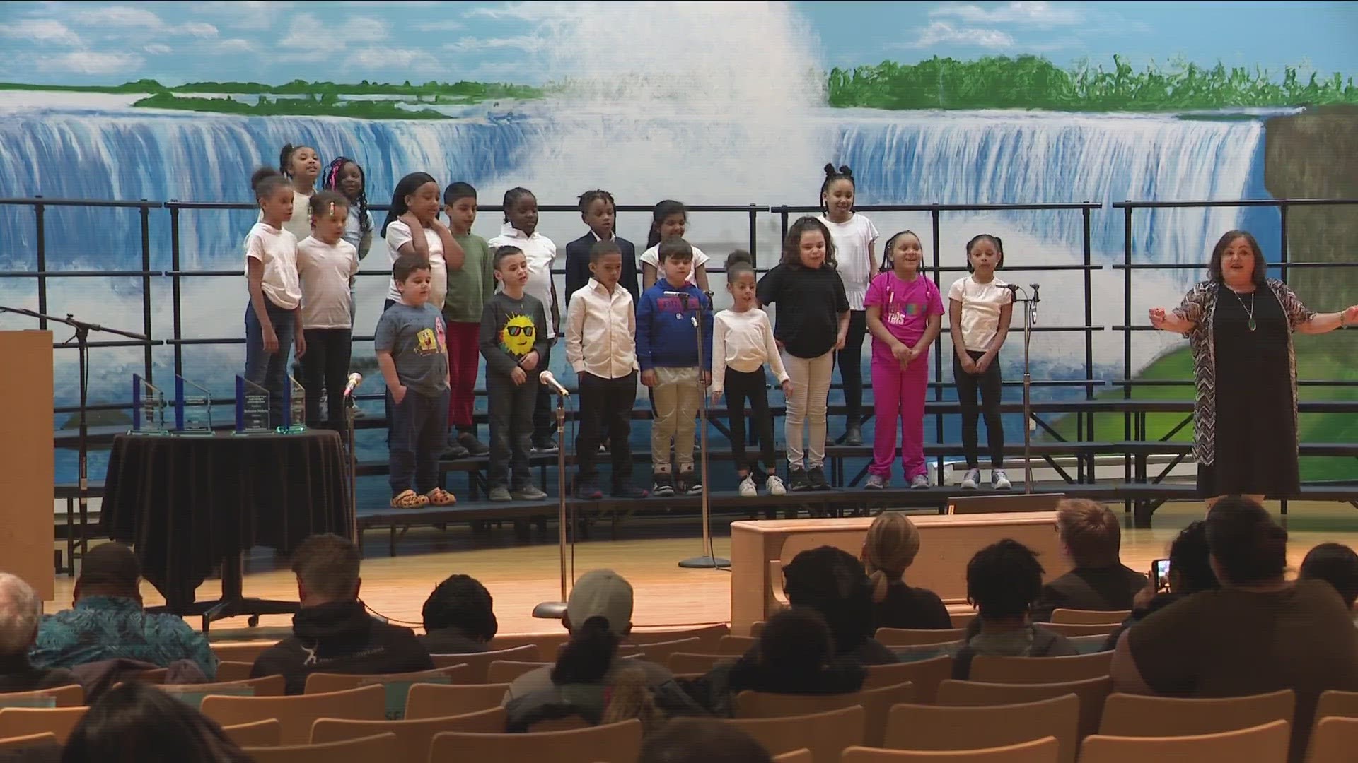 Students in the Niagara Falls School District pay tribute Martin Luther King Junior