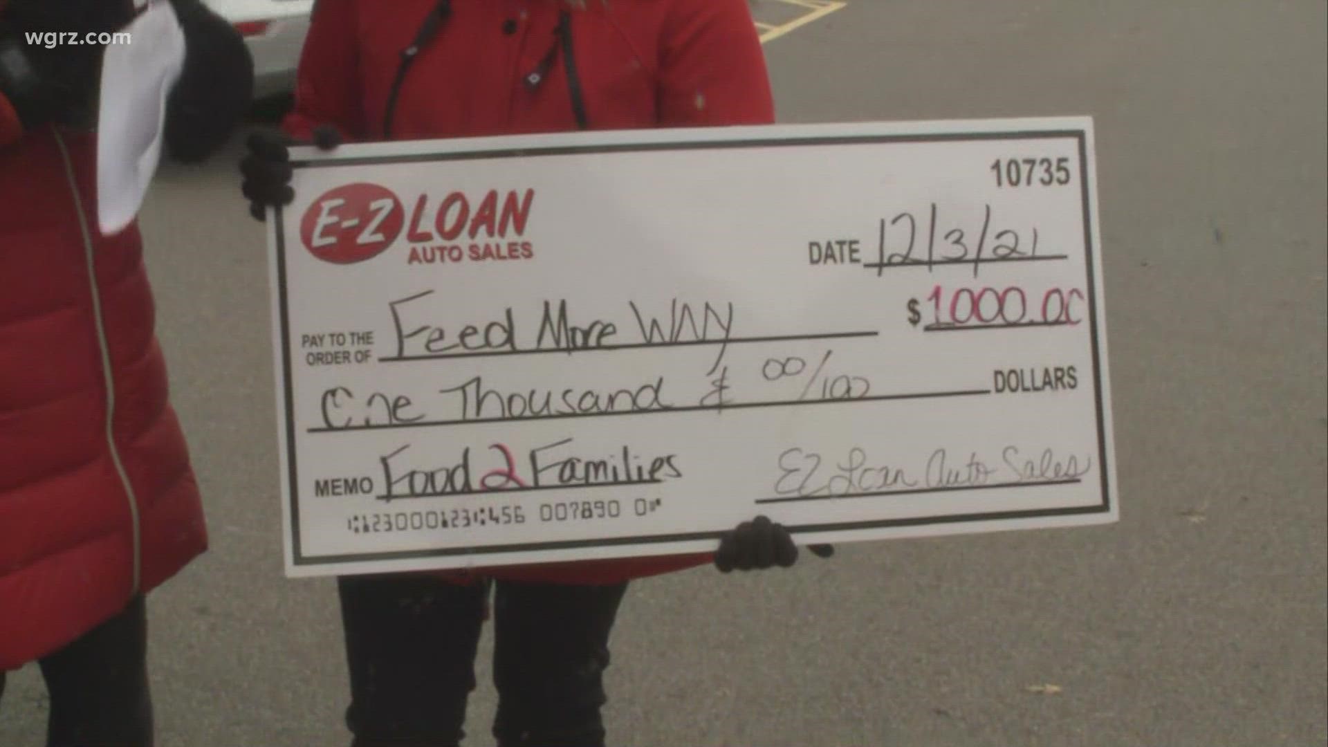 EZ Loan donated a $1000 dollars from employees and EZ loan will match it for a total of $2000.00 donations