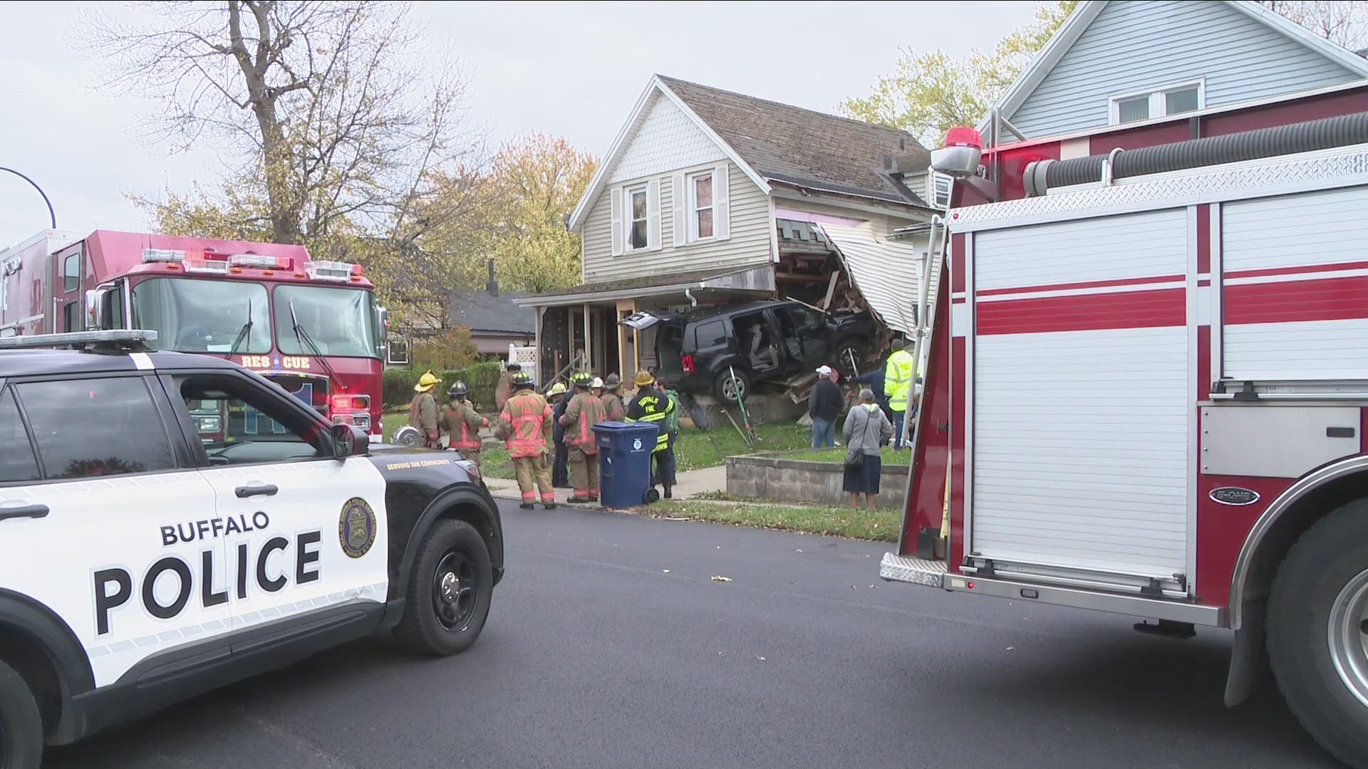 The driver of the vehicle that had crashed into the home was taken to ECMC for precautionary evaluations. Nobody inside the home was injured during the crash.