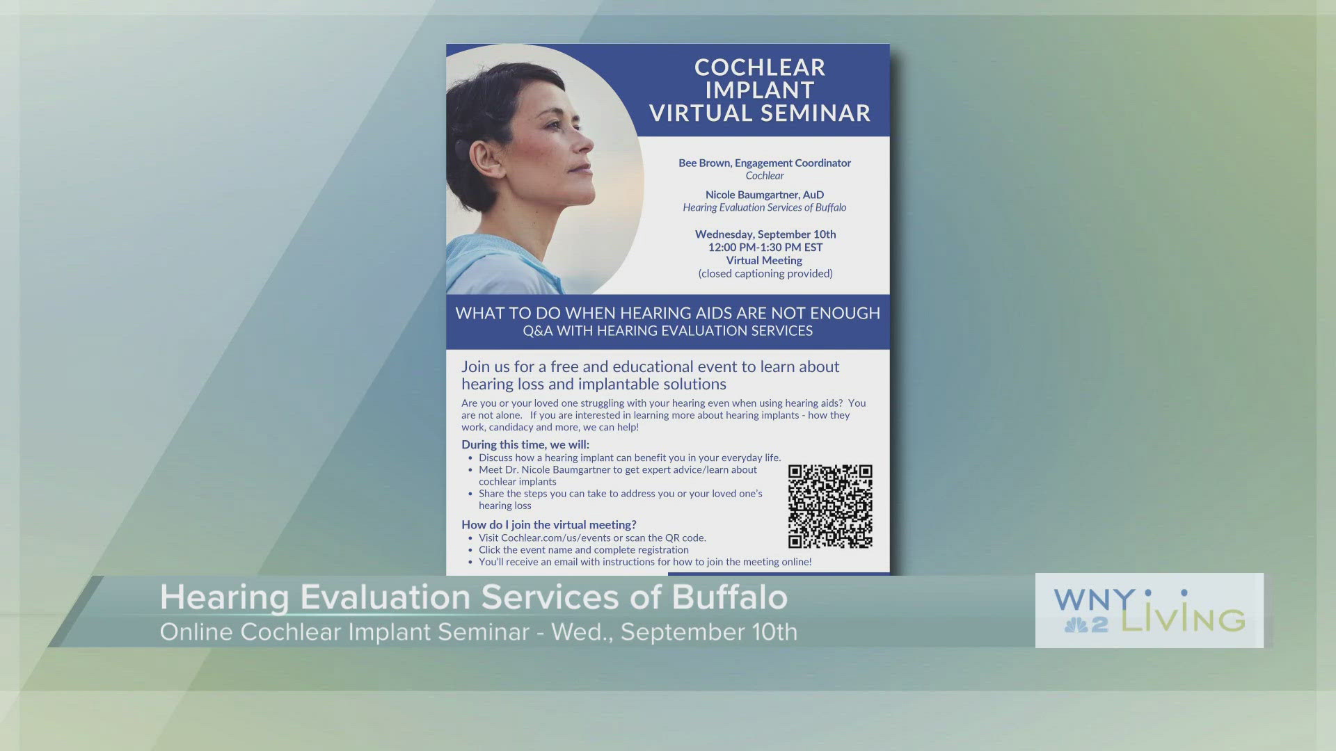 WNY Living - September 6 - Hearing Evaluation Services of Buffalo THIS VIDEO IS SPONSORED BY HEARING EVALUATION SERVICES OF BUFFALO