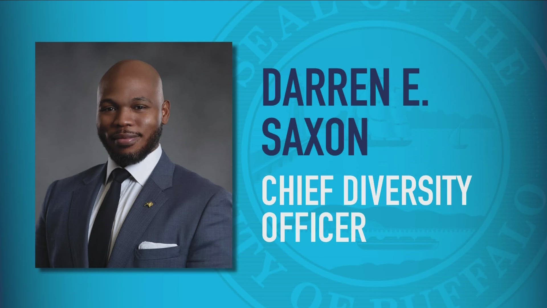 City of Buffalo Mayor Byron Brown announced the appointment of Darren Saxon as the new Chief Diversity Officer for diversity, equity, and inclusion.