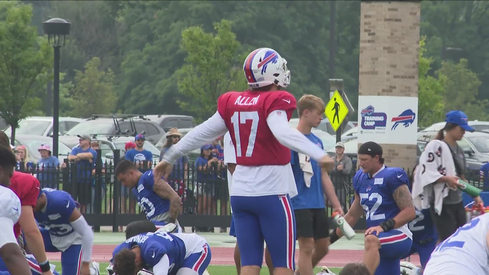 buffalo bills blue and red practice